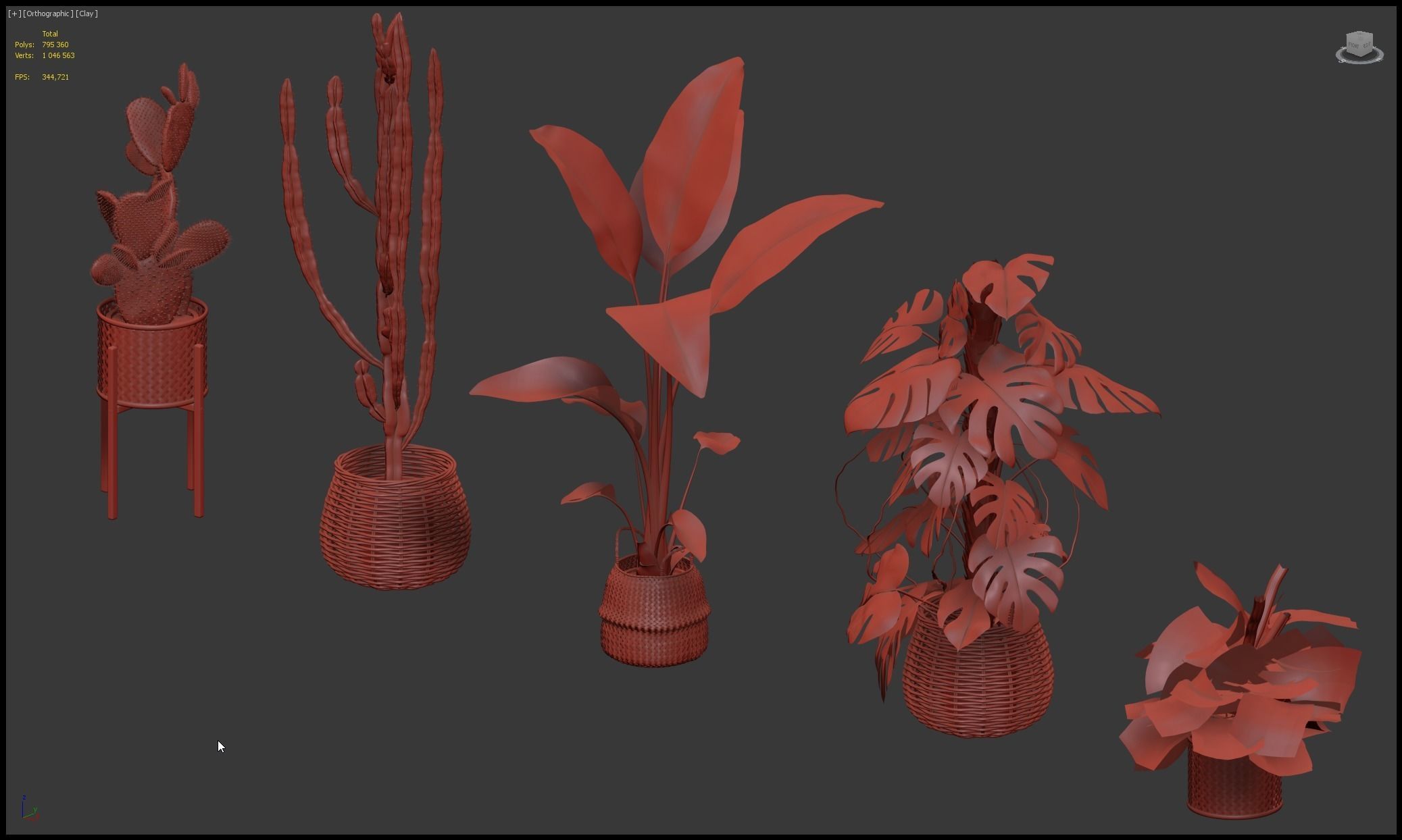 20 Photorealistic Flowers for Interiors - set 201 203 207 211 3D Model Collection_80