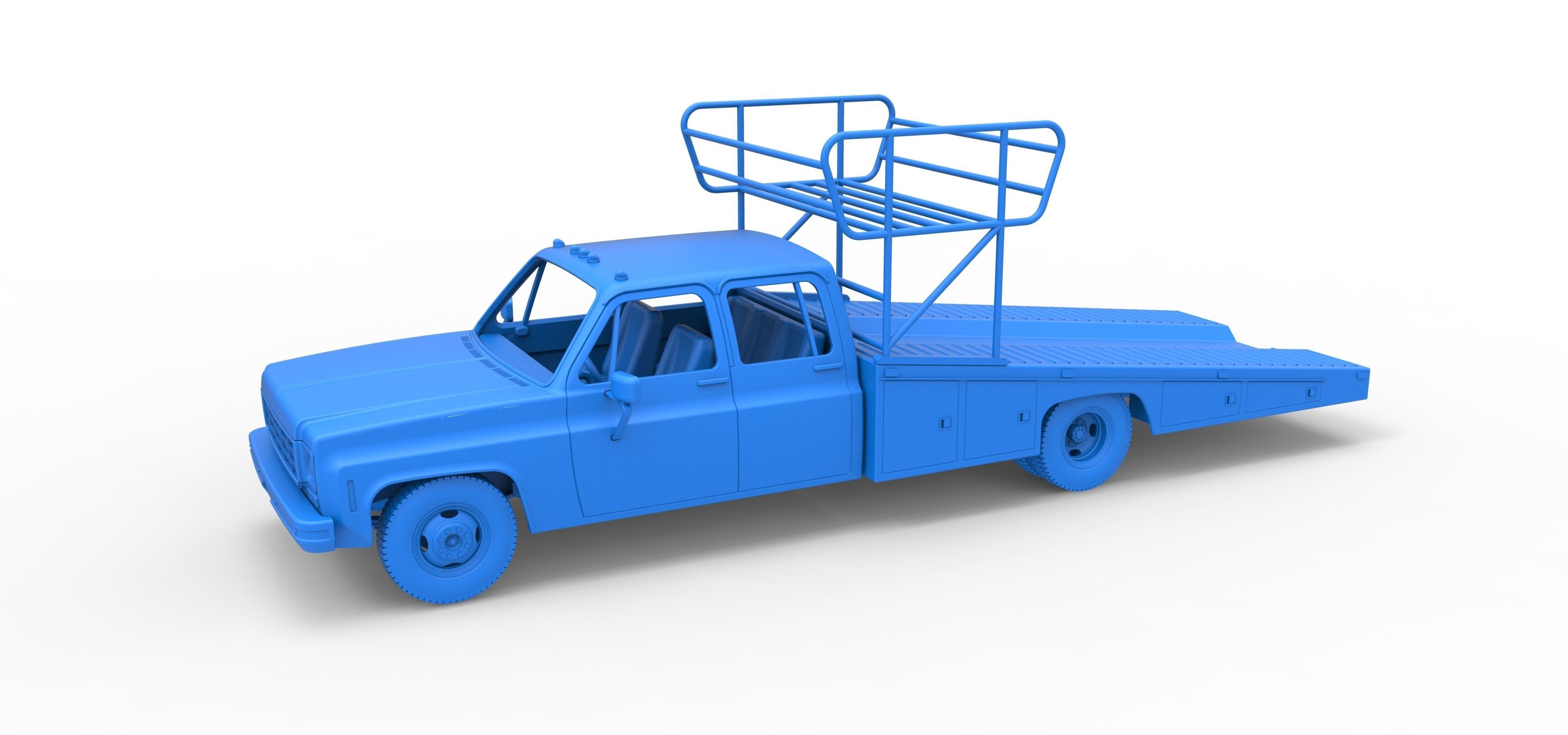 Vintage Transporter truck for Race car Version 2 Scale 1 to 25 3D print model_34