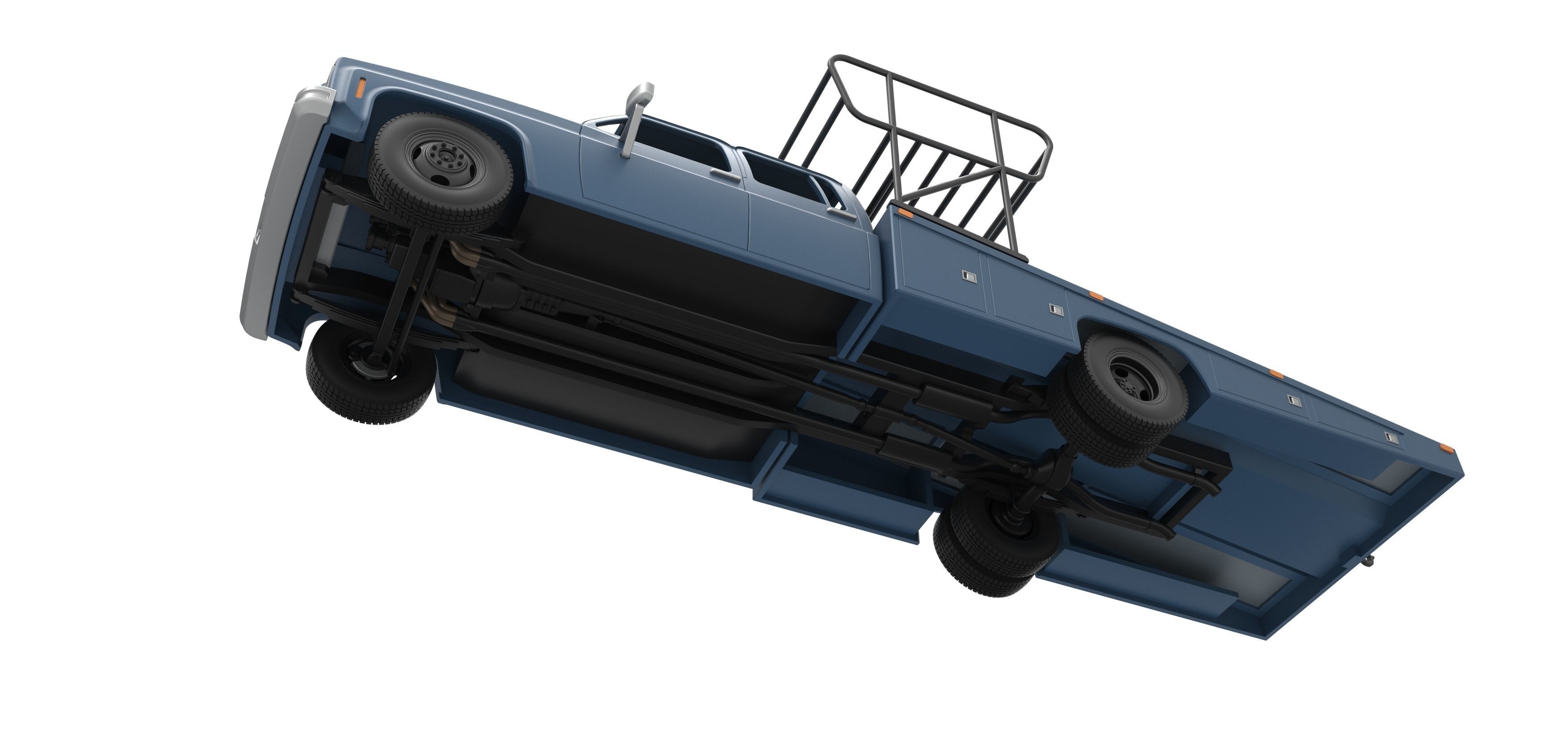 Vintage Transporter truck for Race car Version 2 Scale 1 to 25 3D print model_11