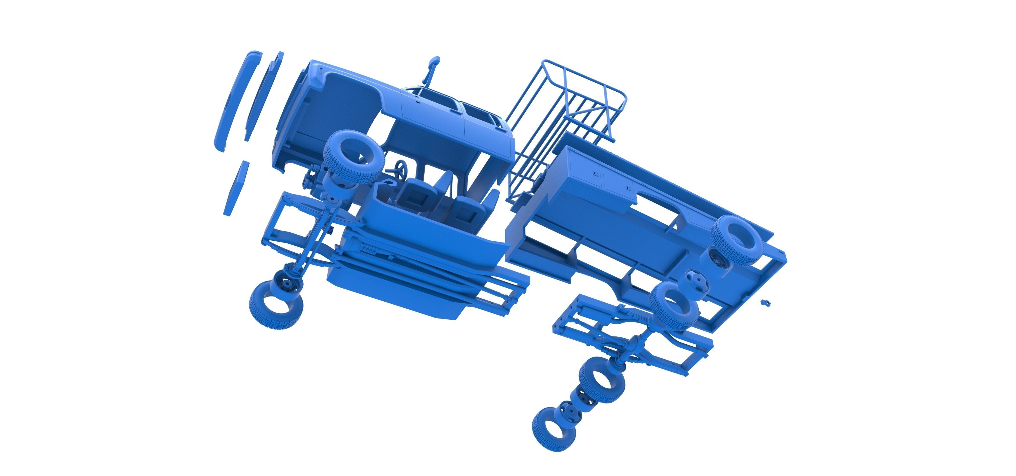 Vintage Transporter truck for Race car Version 2 Scale 1 to 25 3D print model_52