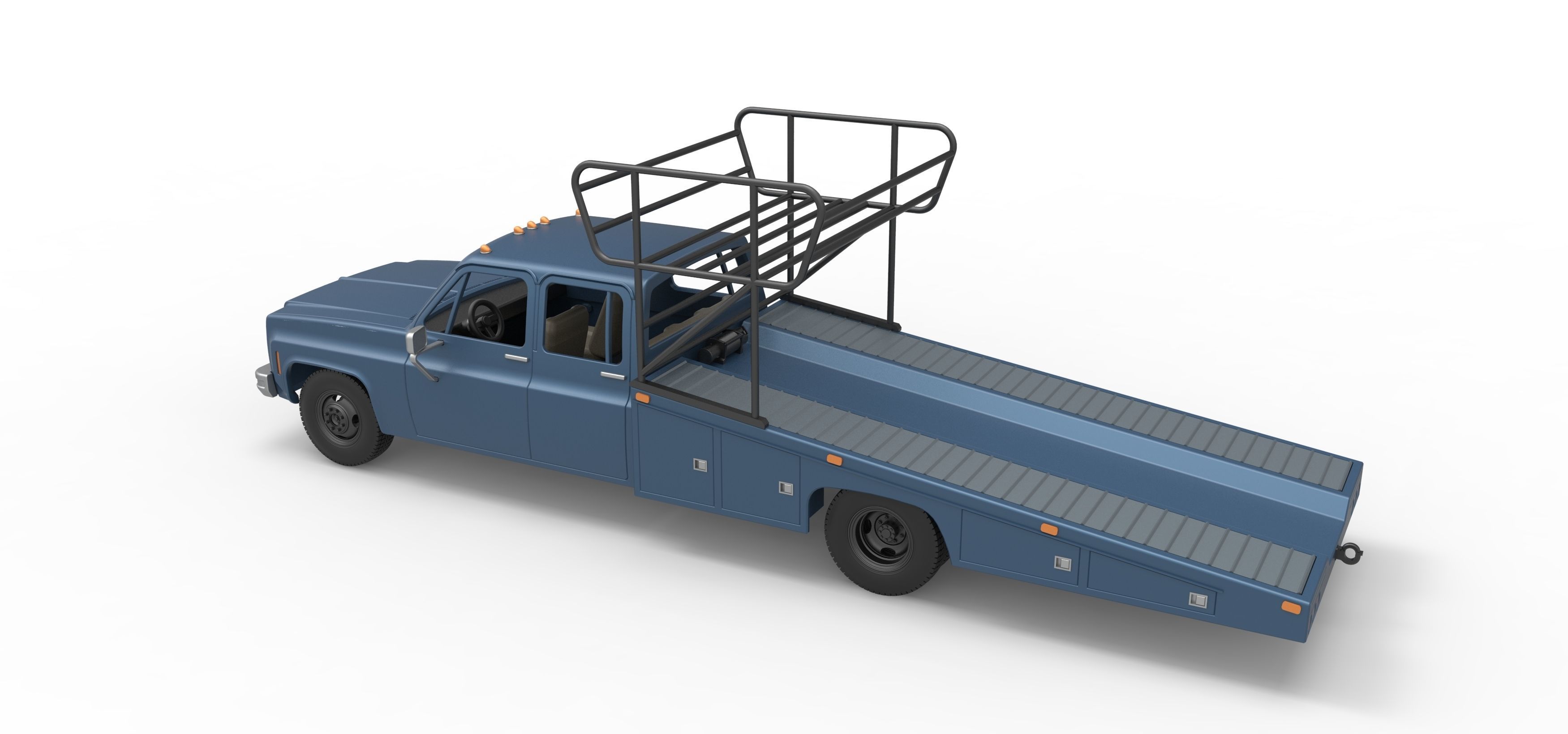 Vintage Transporter truck for Race car Version 2 Scale 1 to 25 3D print model_20