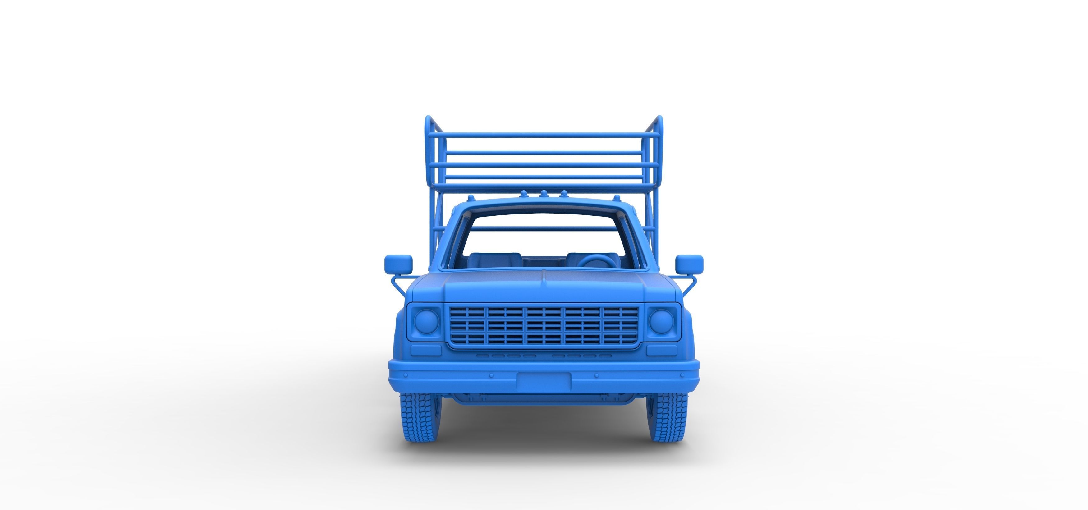 Vintage Transporter truck for Race car Version 2 Scale 1 to 25 3D print model_40