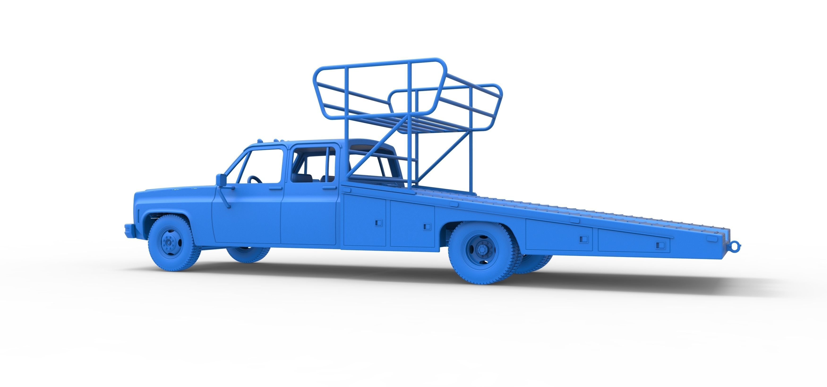 Vintage Transporter truck for Race car Version 2 Scale 1 to 25 3D print model_46