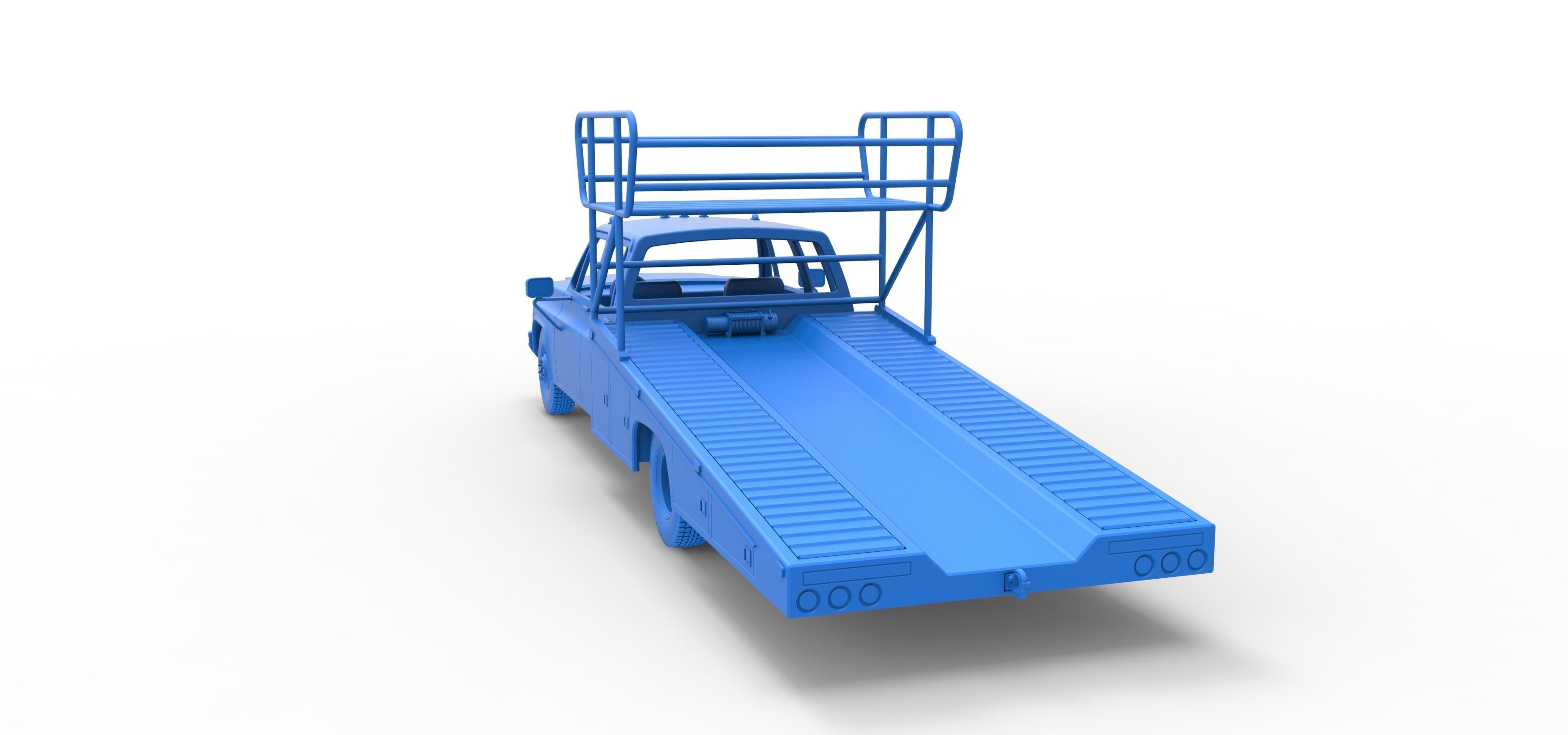 Vintage Transporter truck for Race car Version 2 Scale 1 to 25 3D print model_47