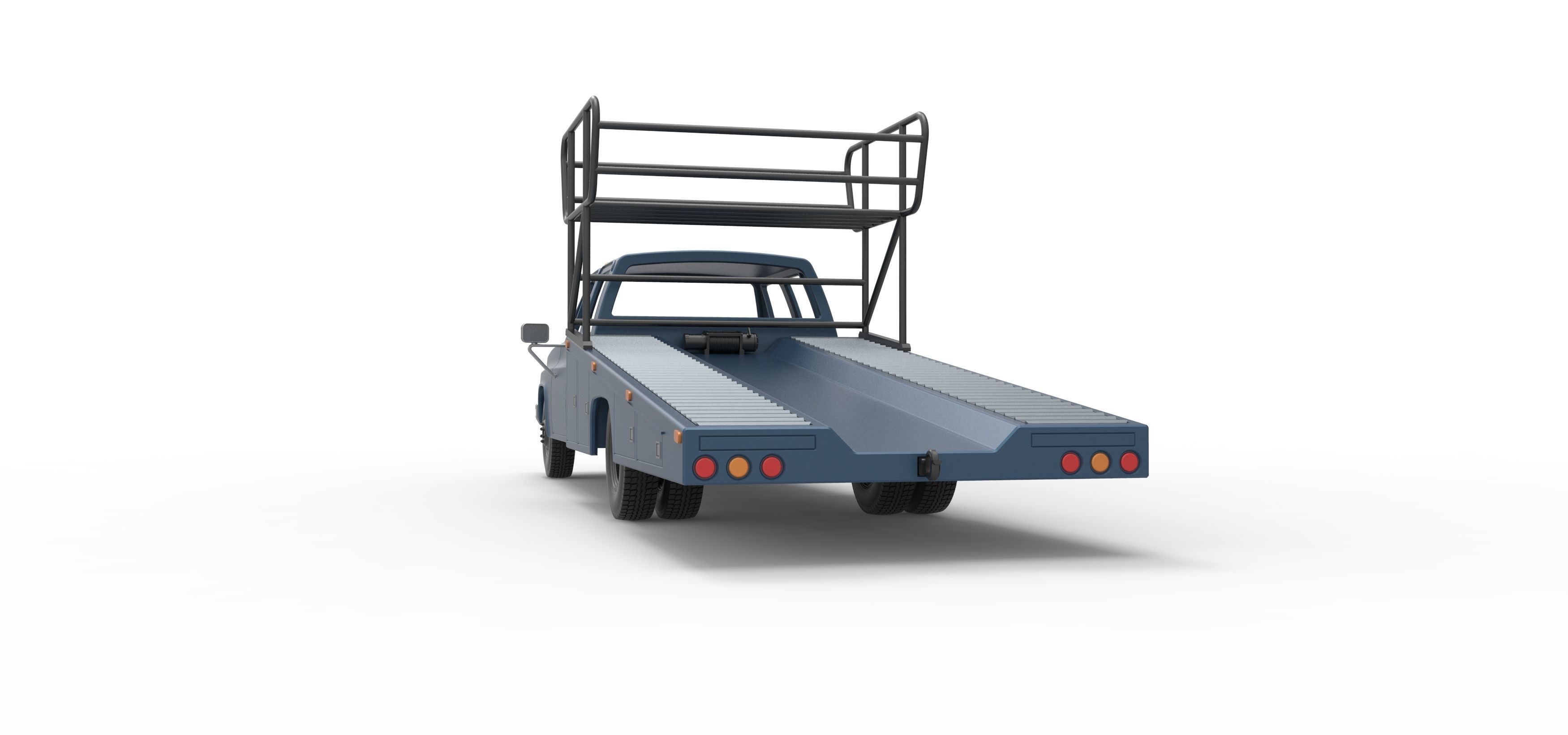 Vintage Transporter truck for Race car Version 2 Scale 1 to 25 3D print model_23