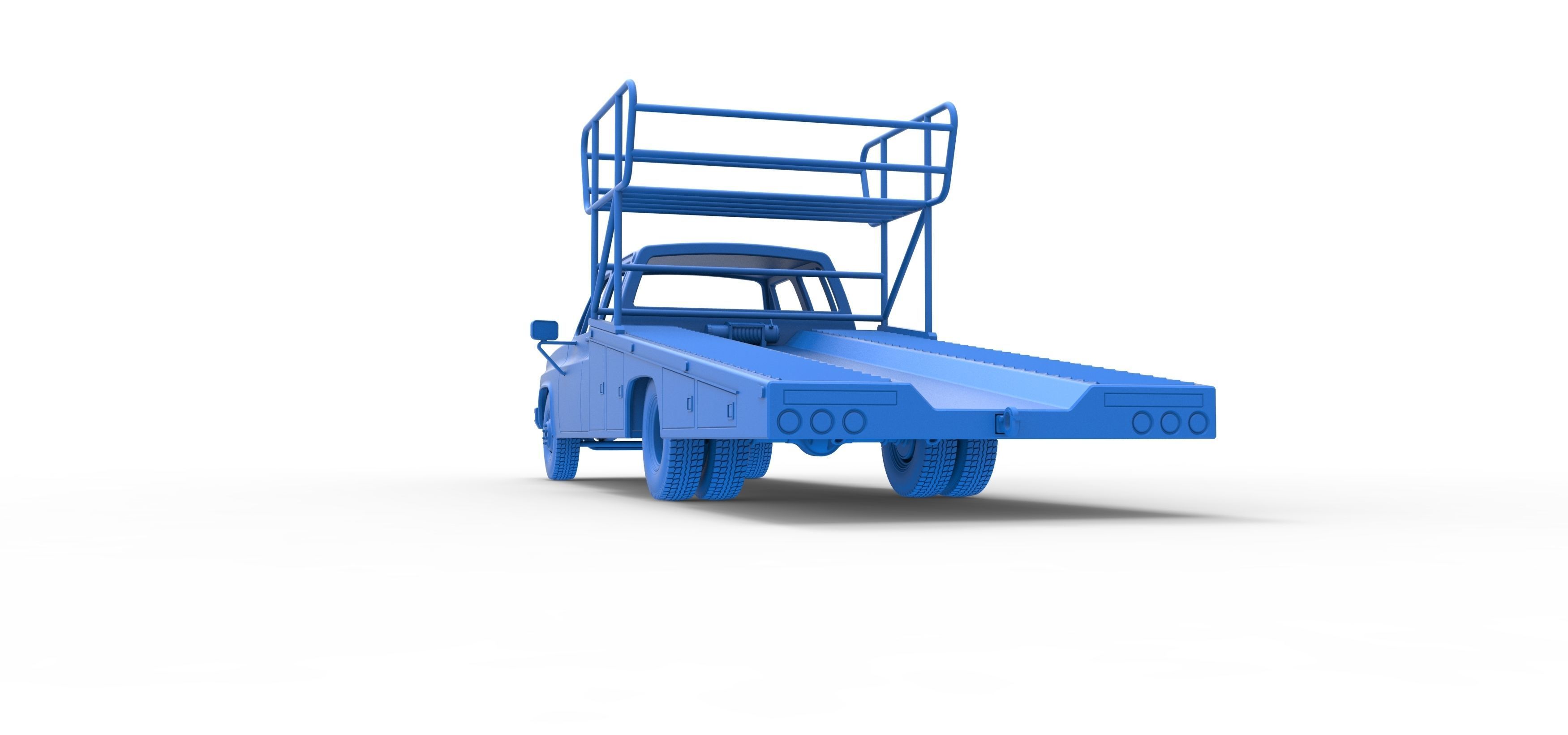 Vintage Transporter truck for Race car Version 2 Scale 1 to 25 3D print model_48