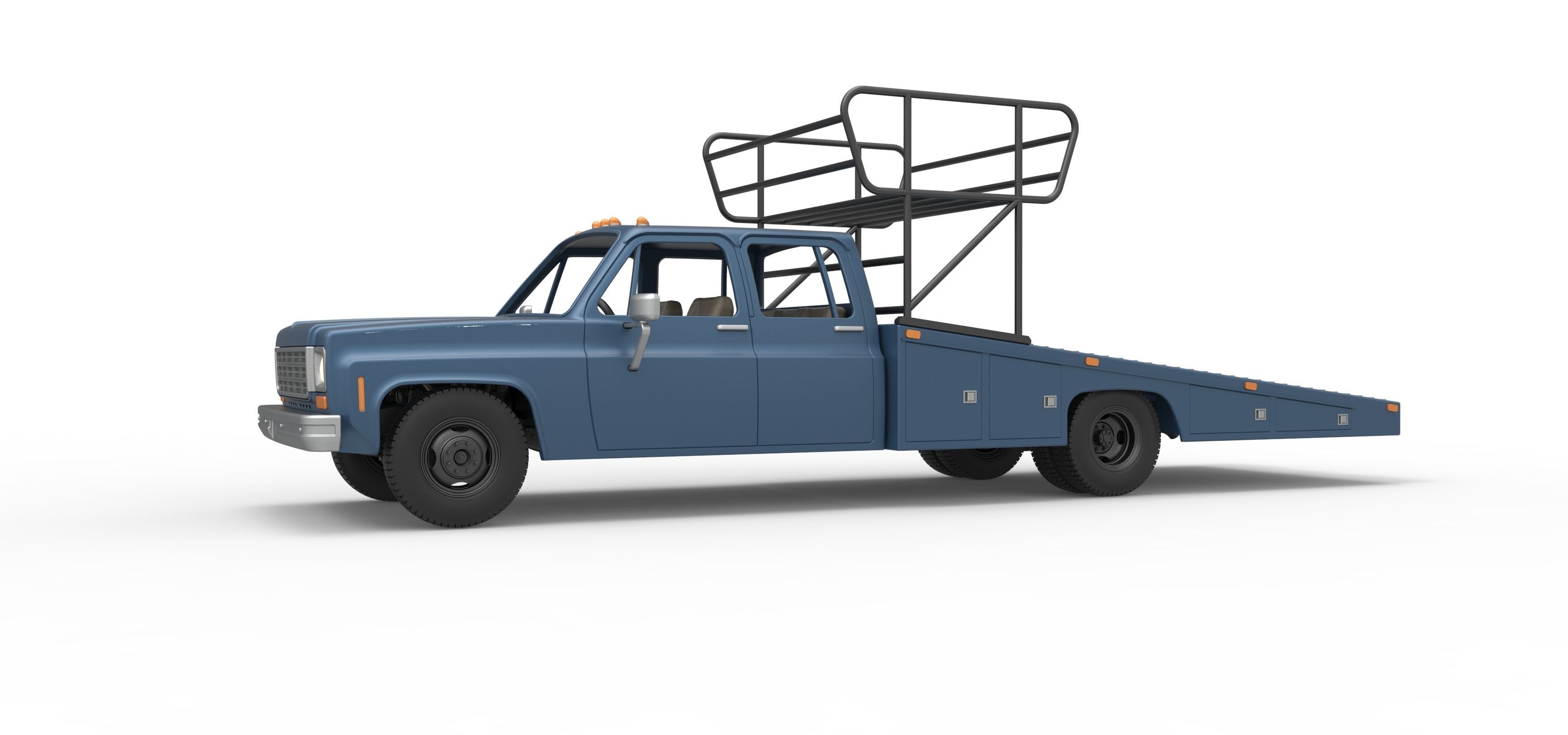 Vintage Transporter truck for Race car Version 2 Scale 1 to 25 3D print model_10