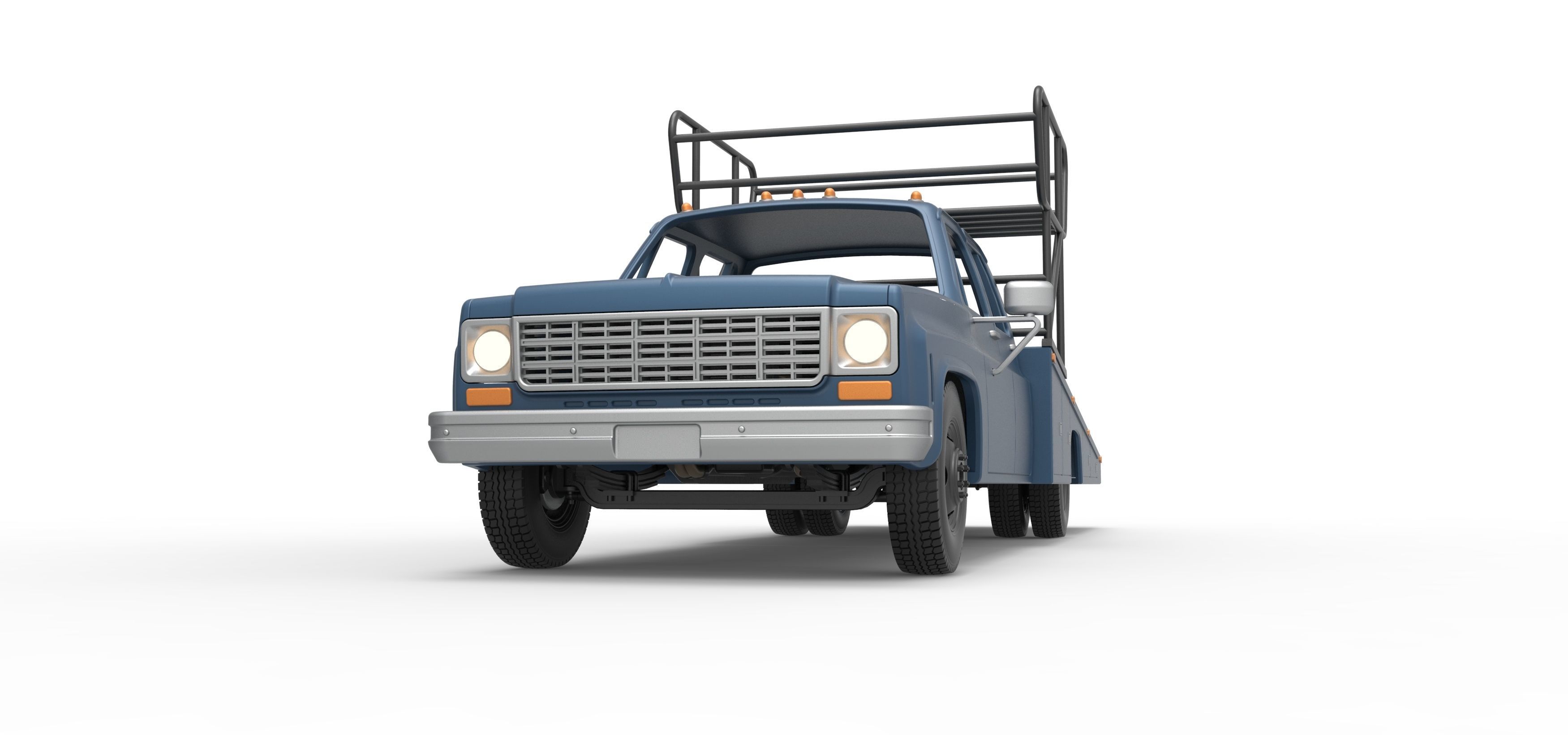 Vintage Transporter truck for Race car Version 2 Scale 1 to 25 3D print model_14