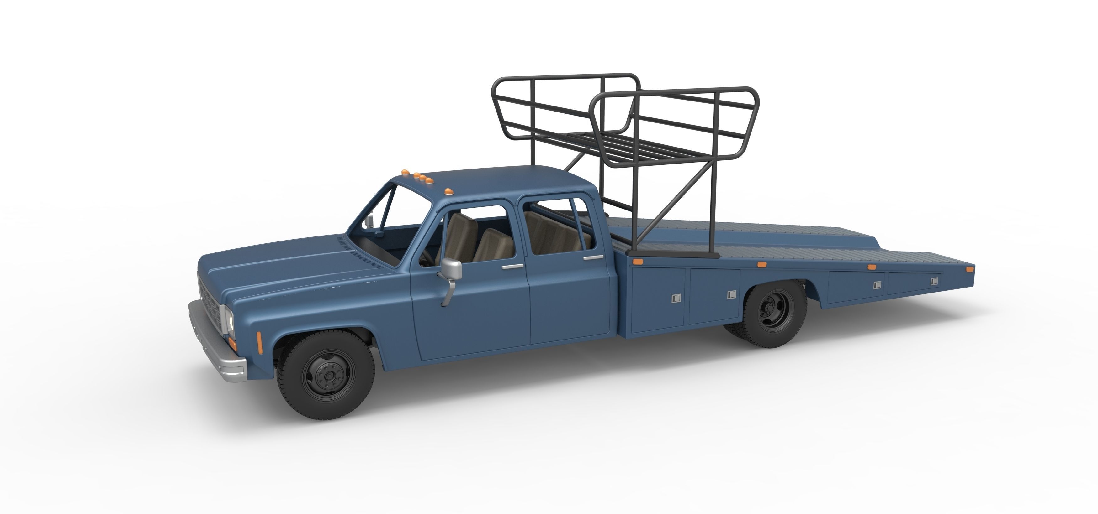 Vintage Transporter truck for Race car Version 2 Scale 1 to 25 3D print model_9