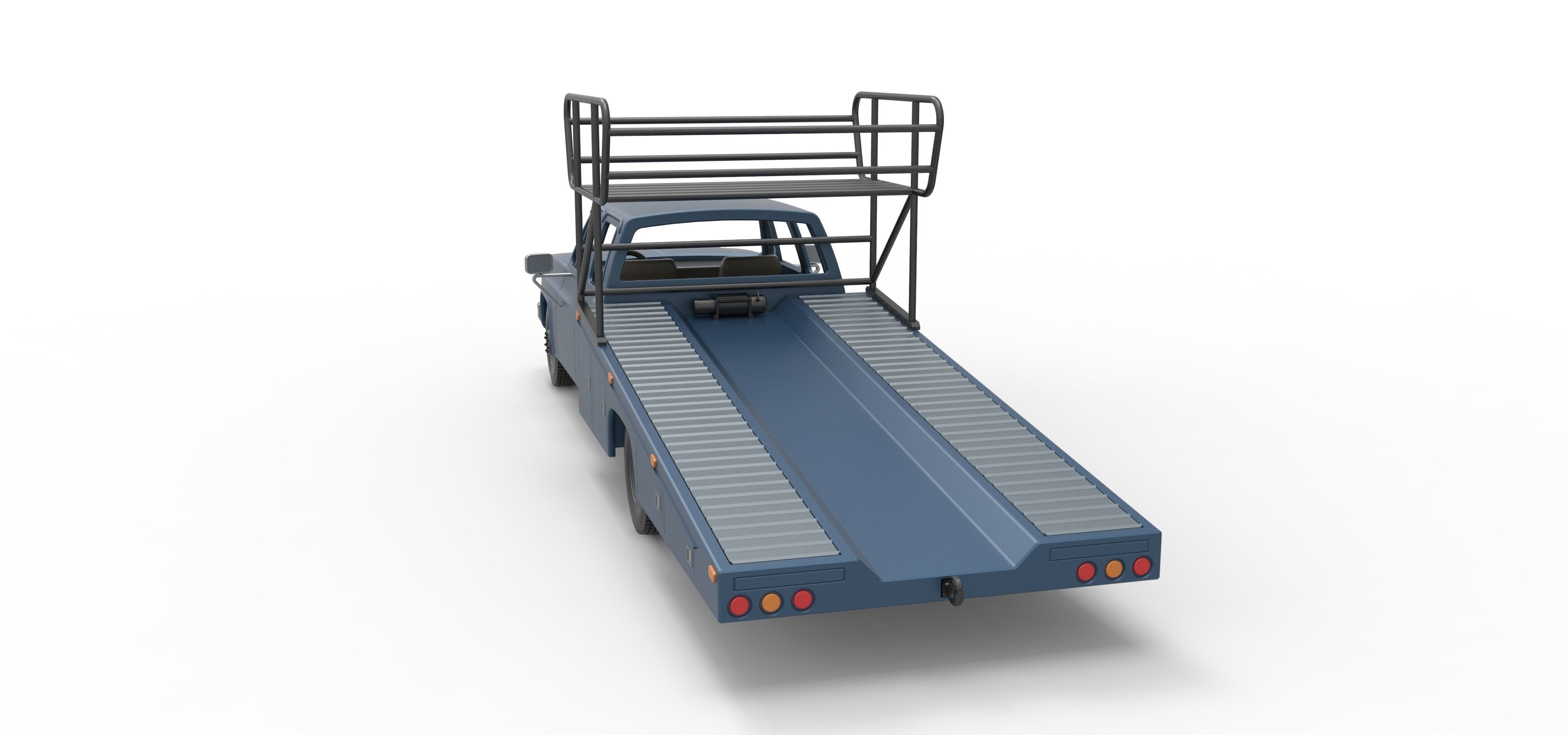 Vintage Transporter truck for Race car Version 2 Scale 1 to 25 3D print model_22