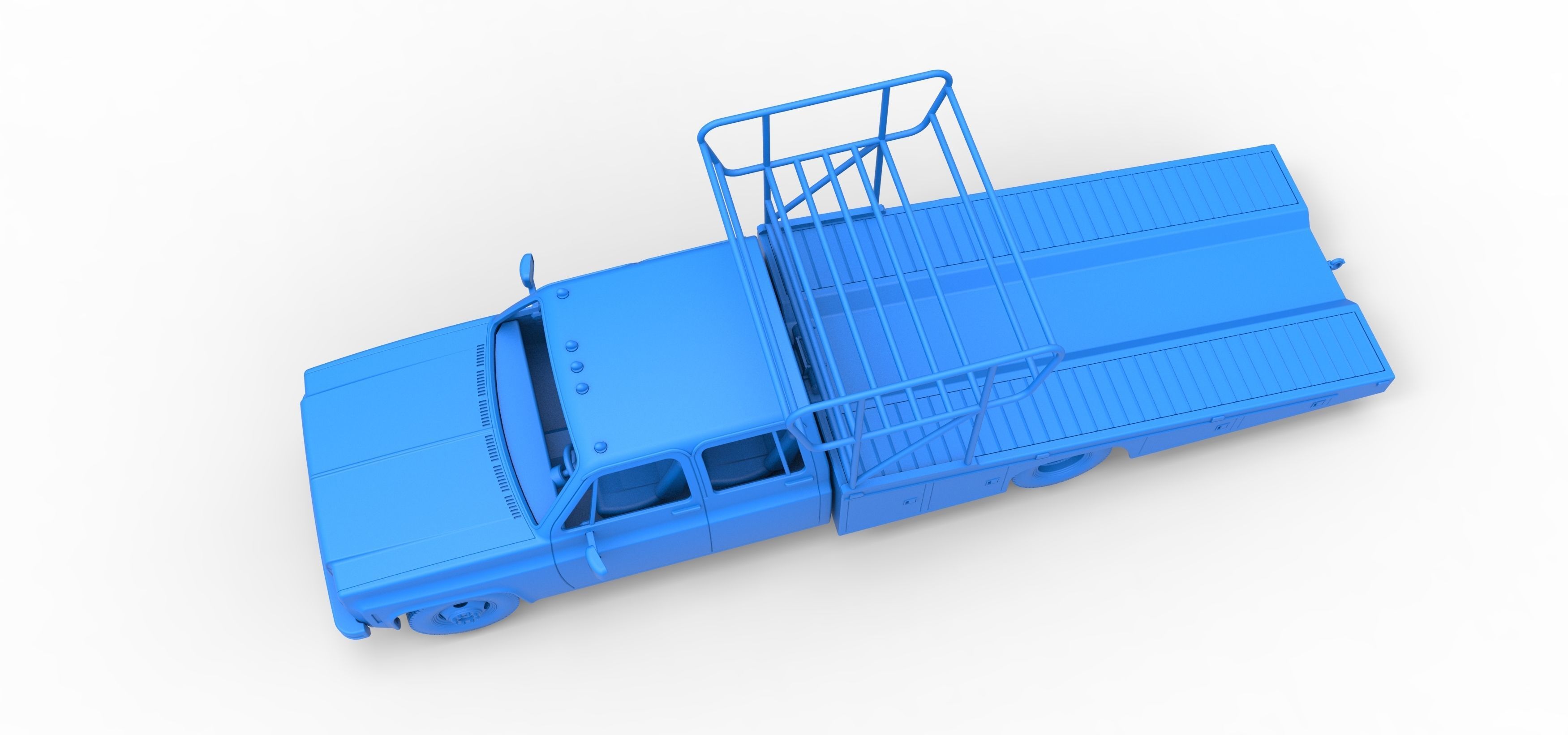 Vintage Transporter truck for Race car Version 2 Scale 1 to 25 3D print model_37