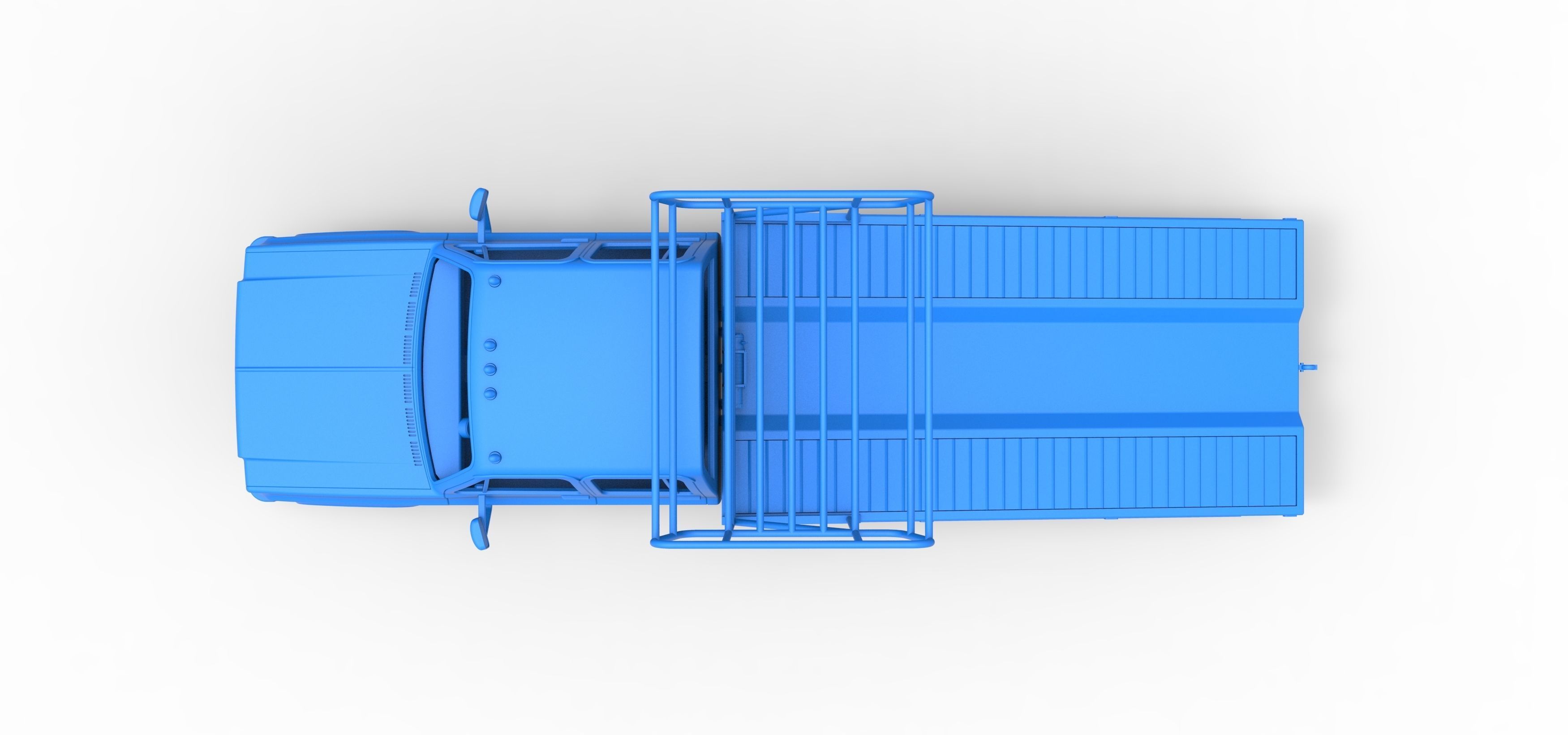 Vintage Transporter truck for Race car Version 2 Scale 1 to 25 3D print model_44