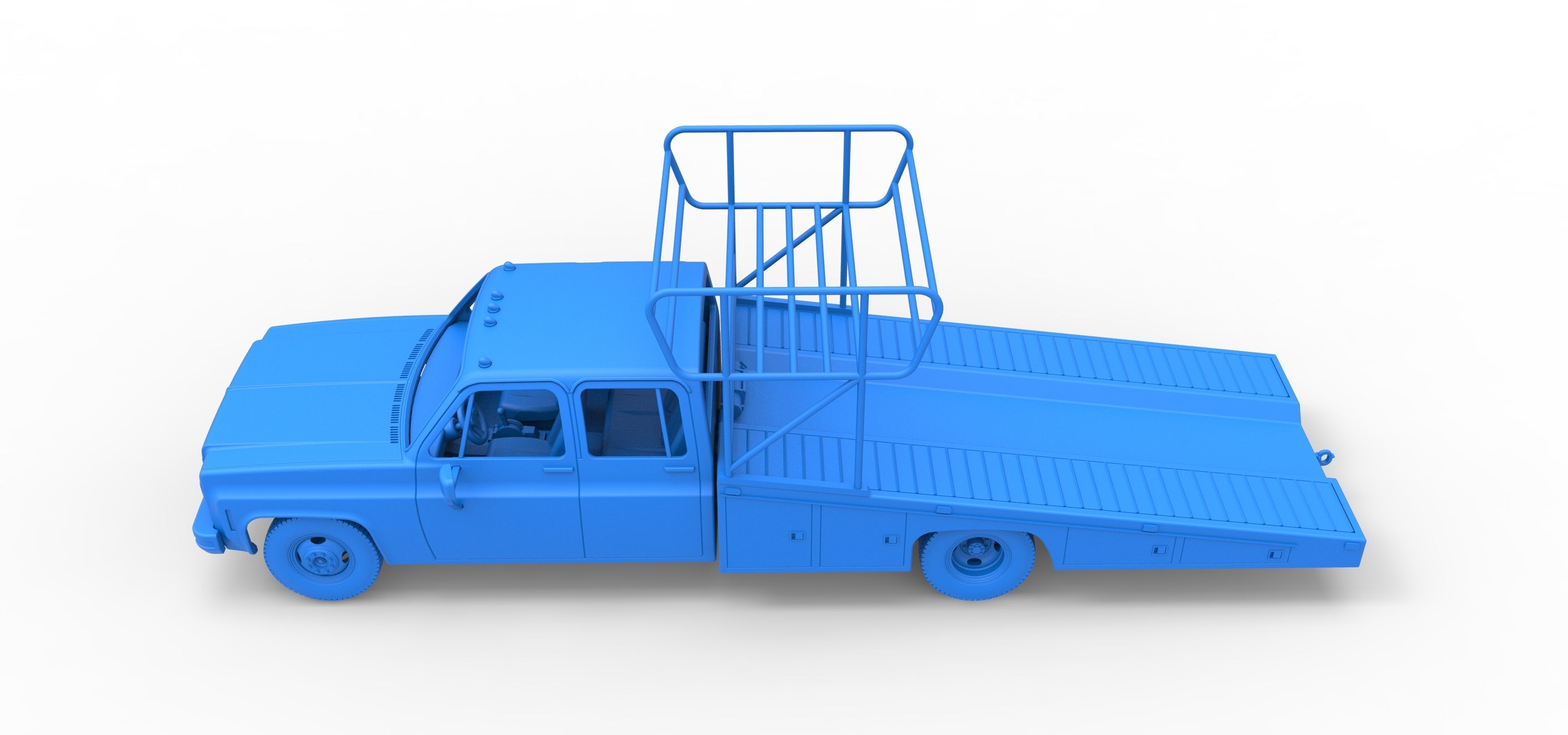 Vintage Transporter truck for Race car Version 2 Scale 1 to 25 3D print model_43