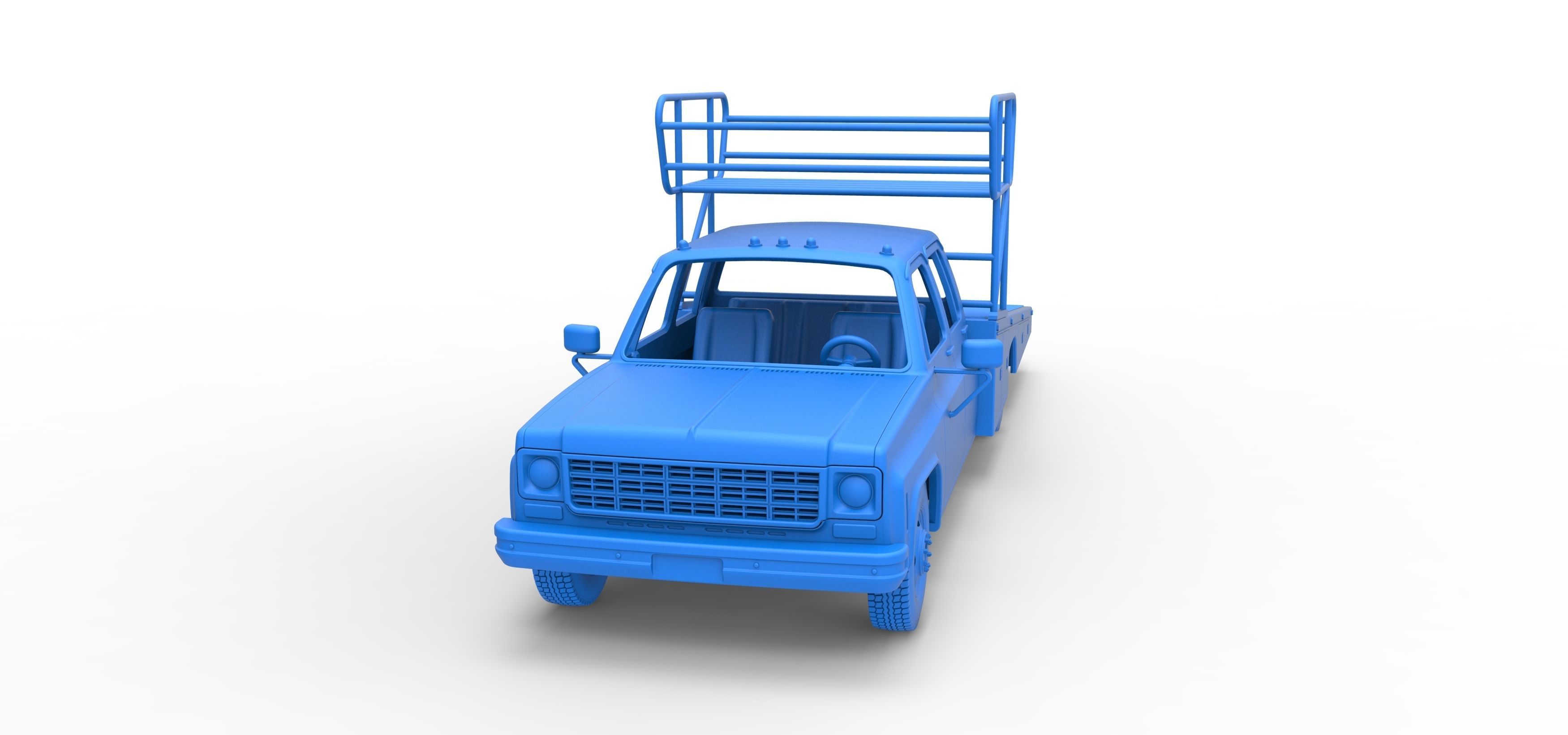 Vintage Transporter truck for Race car Version 2 Scale 1 to 25 3D print model_38