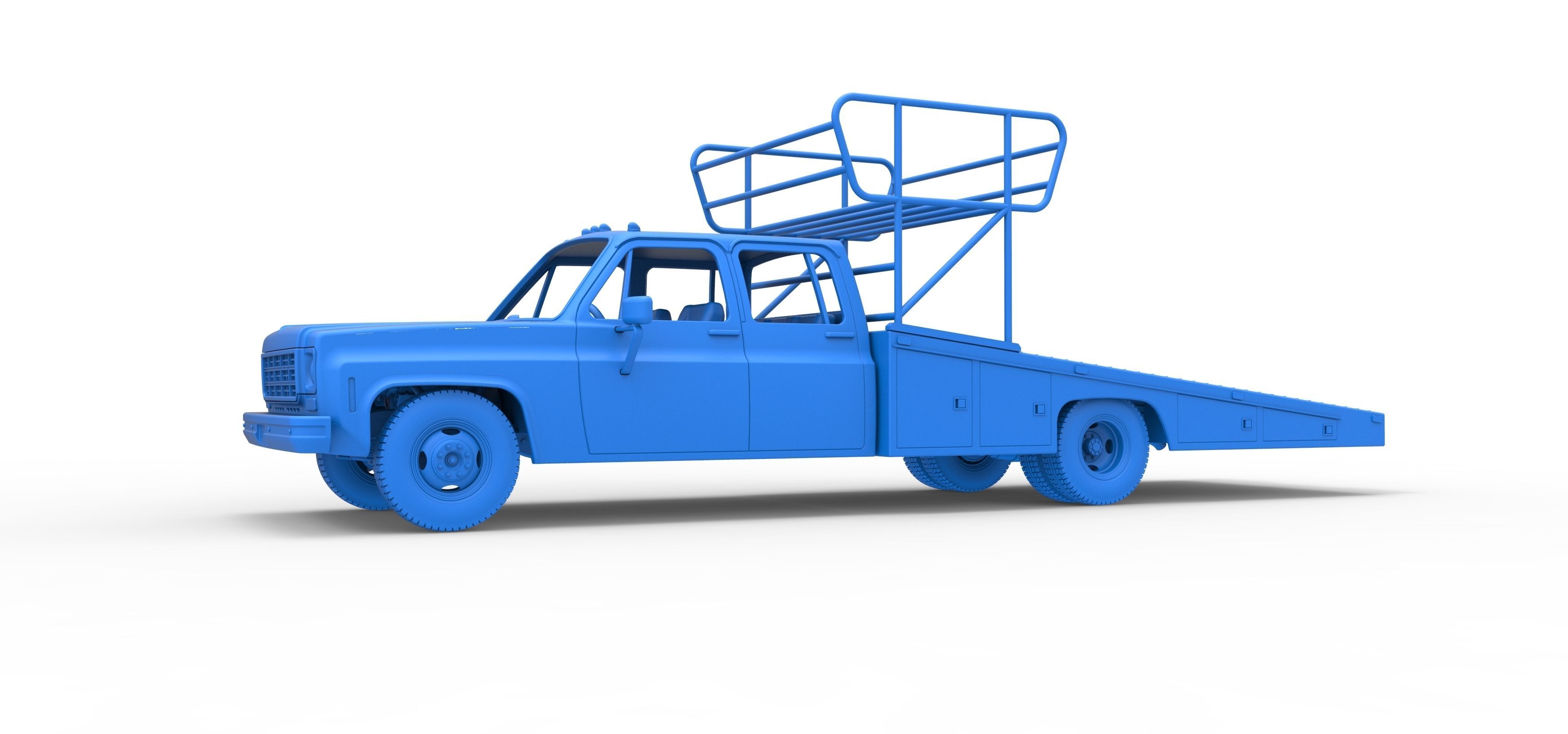 Vintage Transporter truck for Race car Version 2 Scale 1 to 25 3D print model_35
