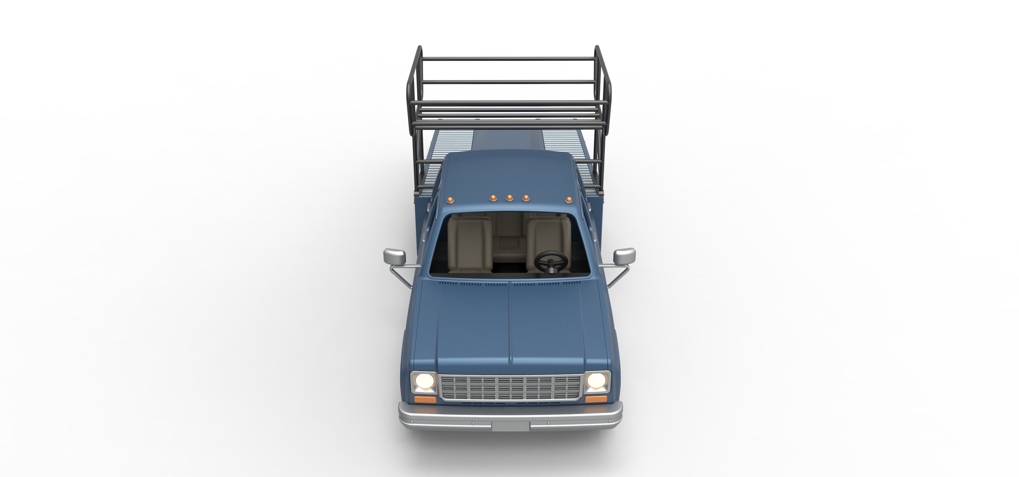 Vintage Transporter truck for Race car Version 2 Scale 1 to 25 3D print model_16