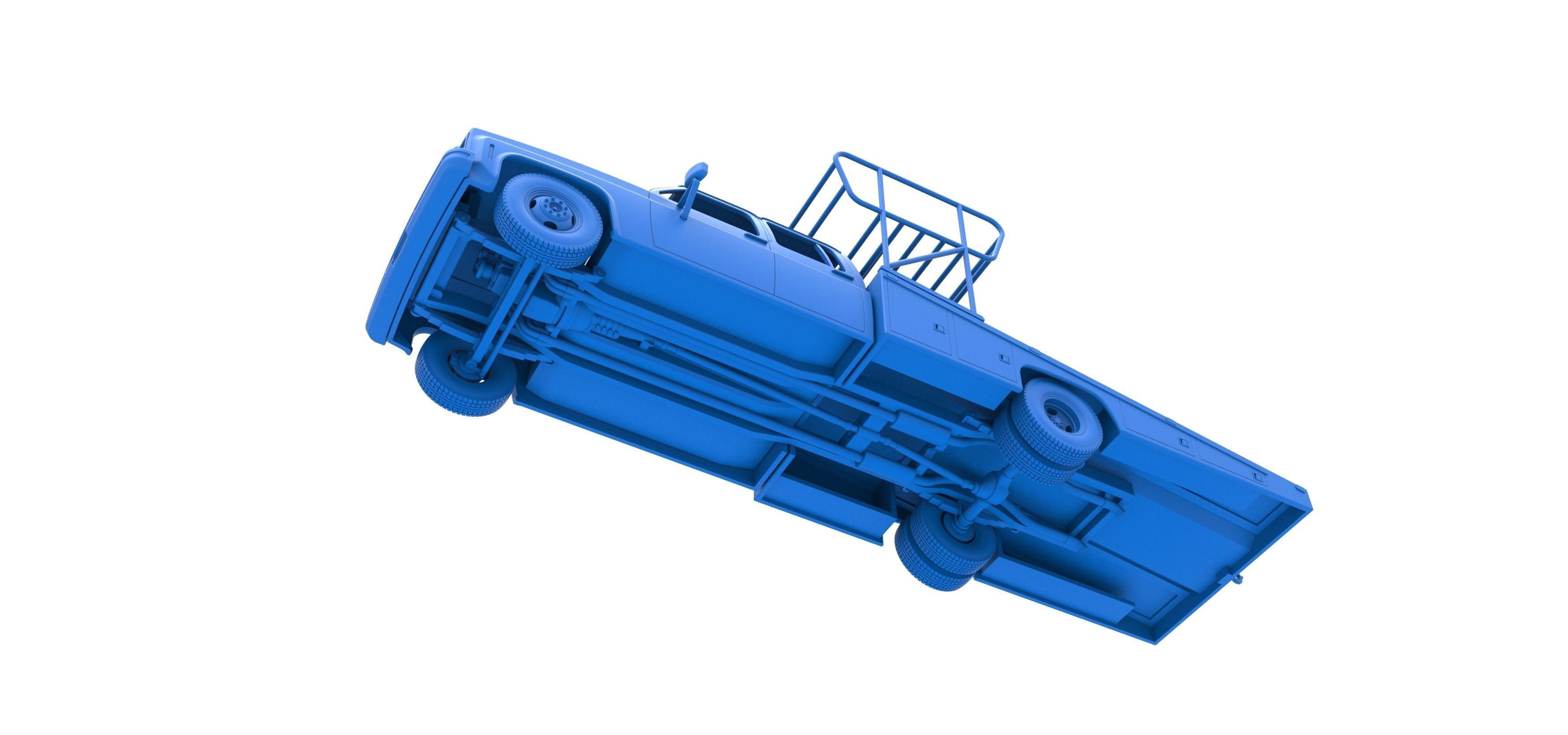 Vintage Transporter truck for Race car Version 2 Scale 1 to 25 3D print model_36