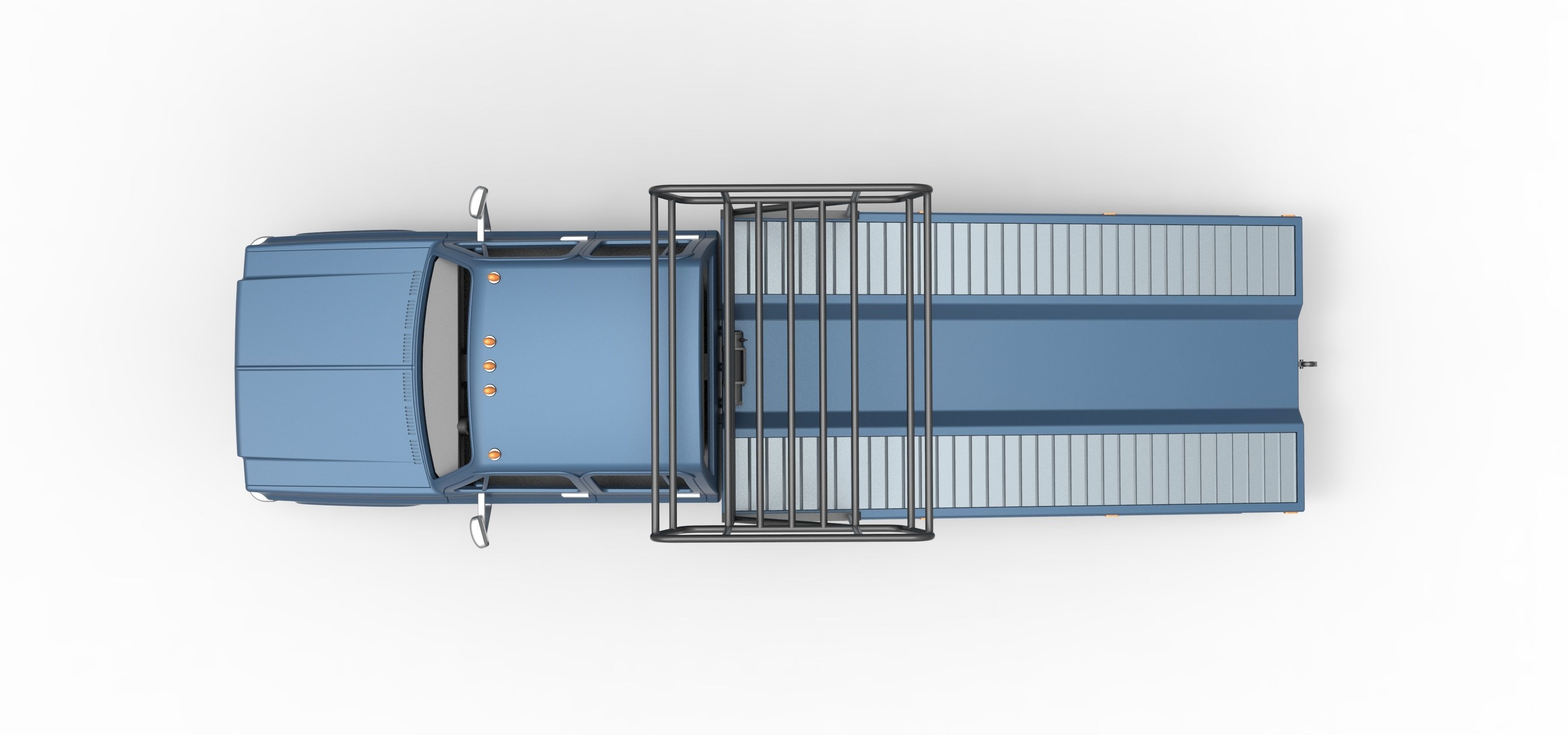 Vintage Transporter truck for Race car Version 2 Scale 1 to 25 3D print model_19