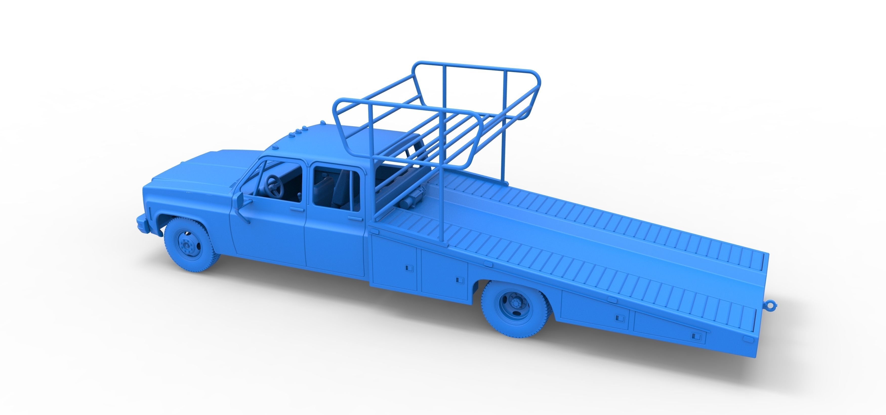 Vintage Transporter truck for Race car Version 2 Scale 1 to 25 3D print model_45