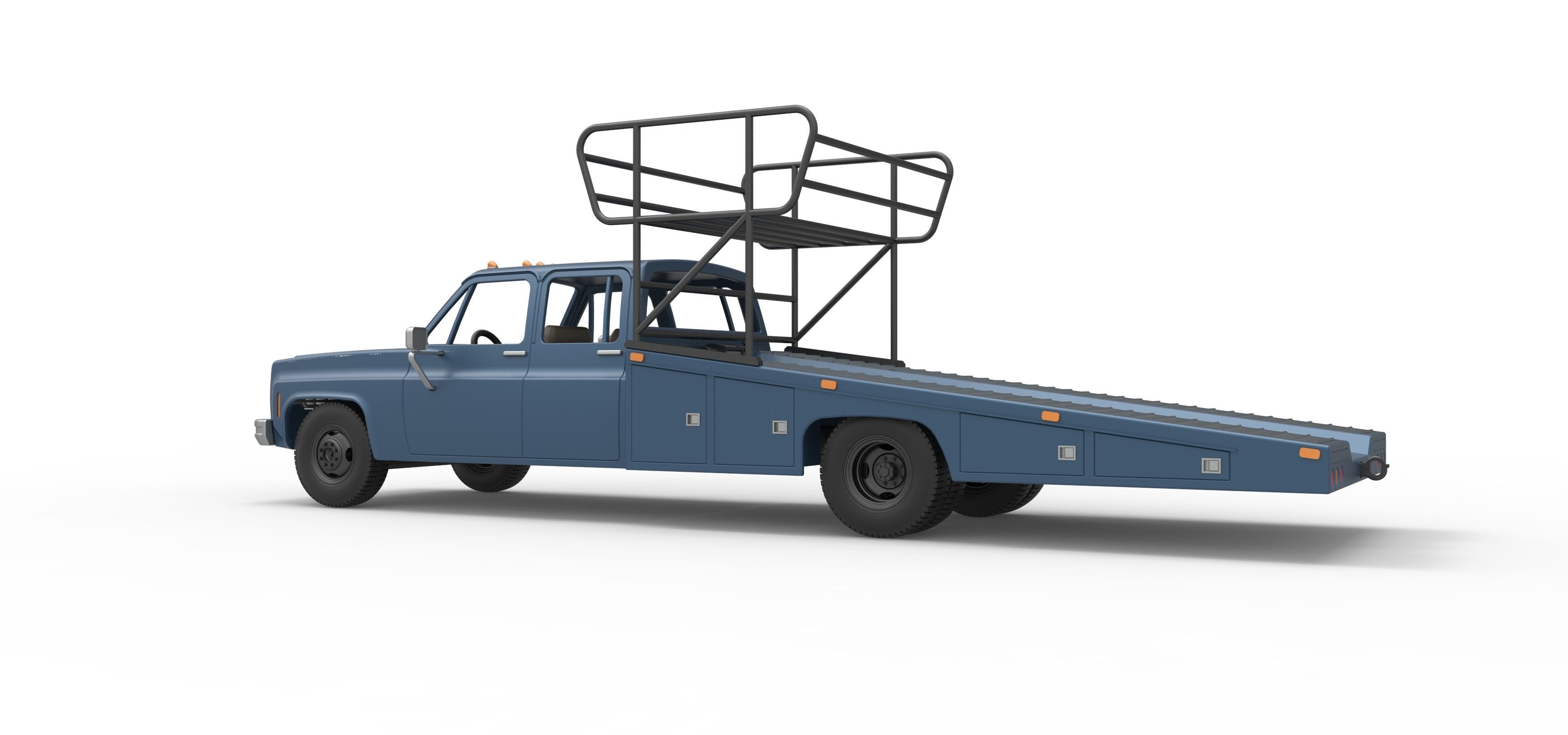 Vintage Transporter truck for Race car Version 2 Scale 1 to 25 3D print model_21