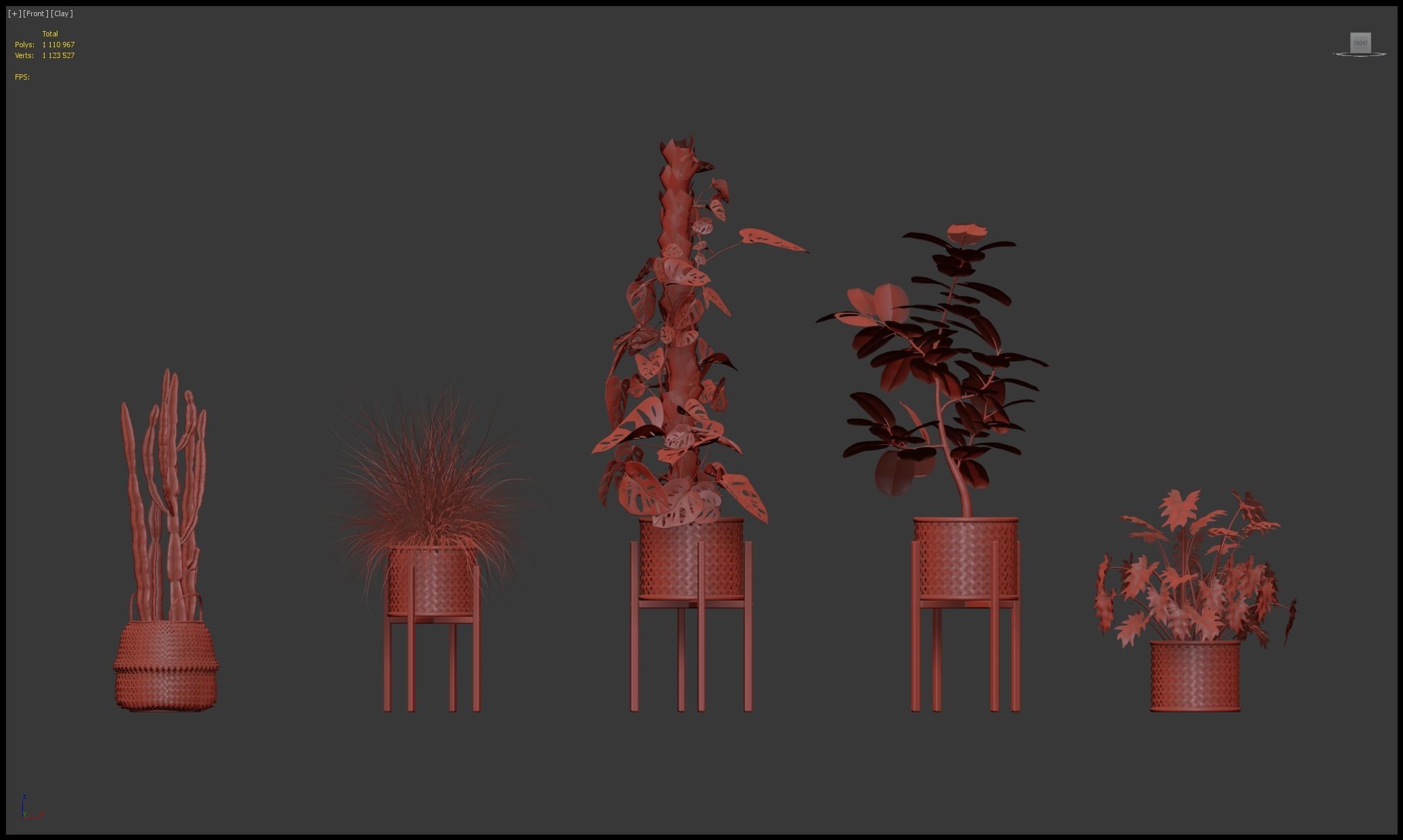 20 Photorealistic Flowers for Interiors - set 201 203 207 219 3D Model Collection_26