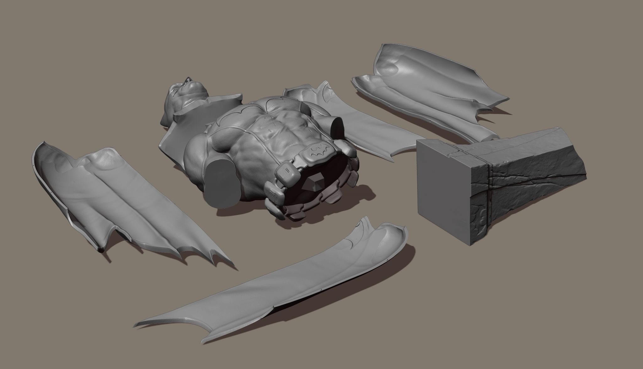 Batman Bust  3D print model_8