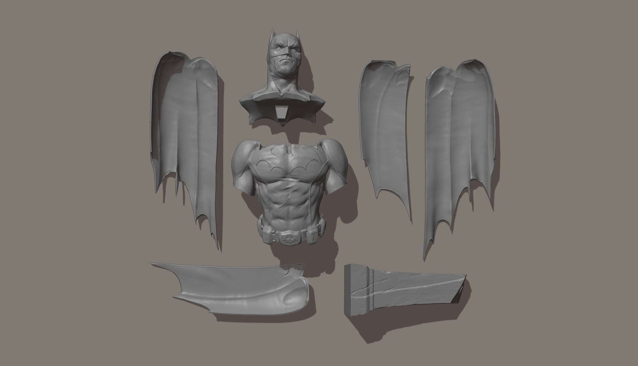 Batman Bust  3D print model_7