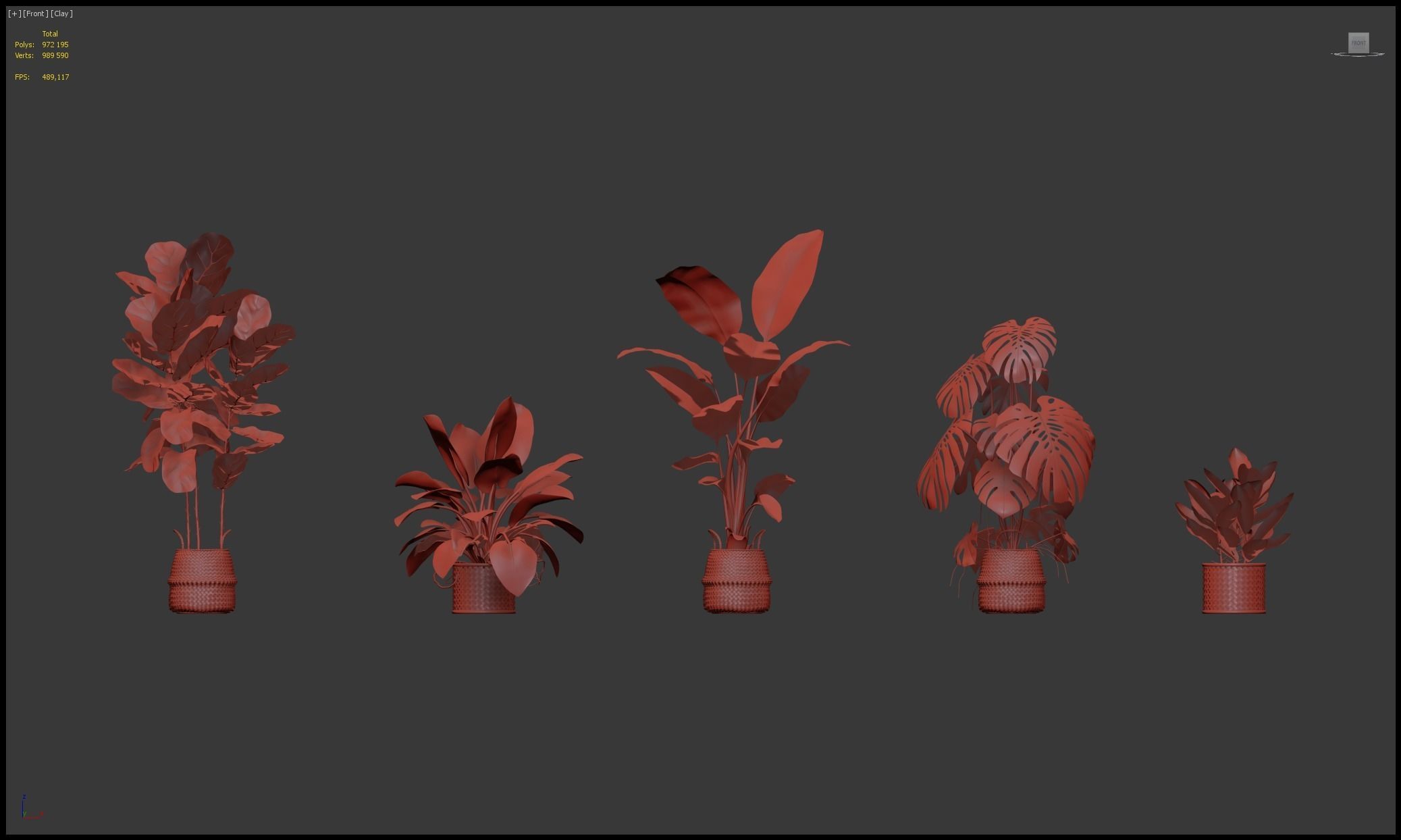 20 Photorealistic Flowers for Interiors - set 201 203 209 218 3D Model Collection_53