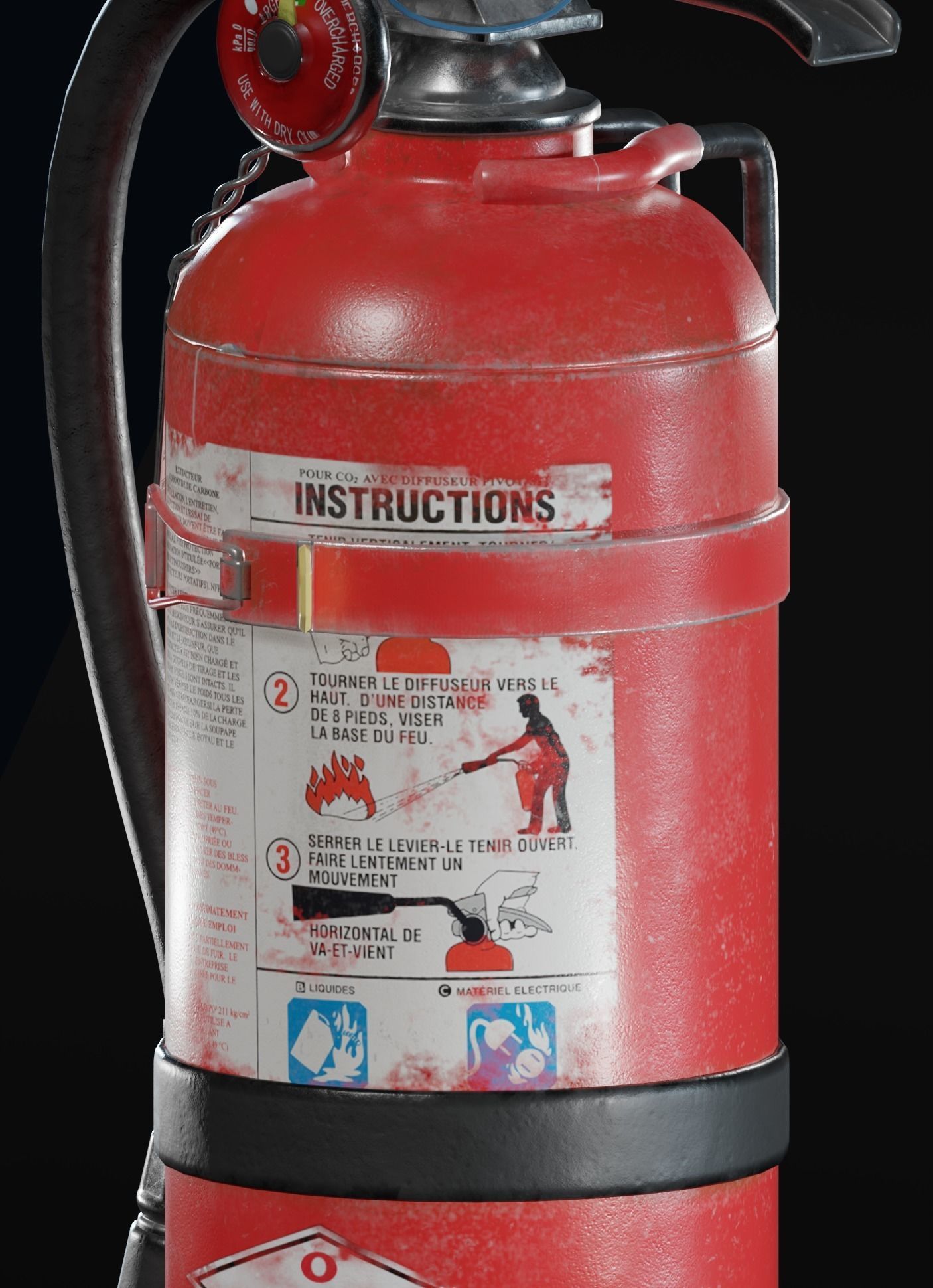 Fire extinguisher  3D model_3