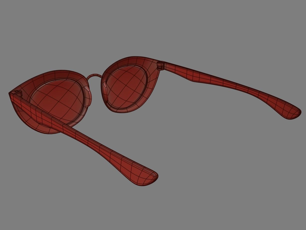 Womens Sunglasses Low-poly 3D model_5