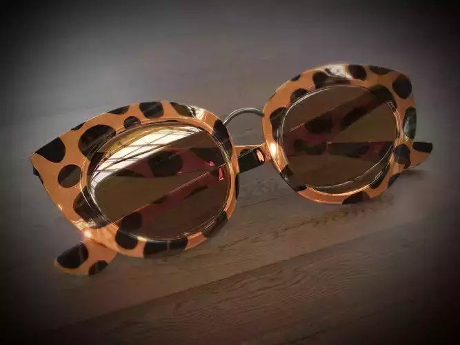 Womens Sunglasses Low-poly 3D model
