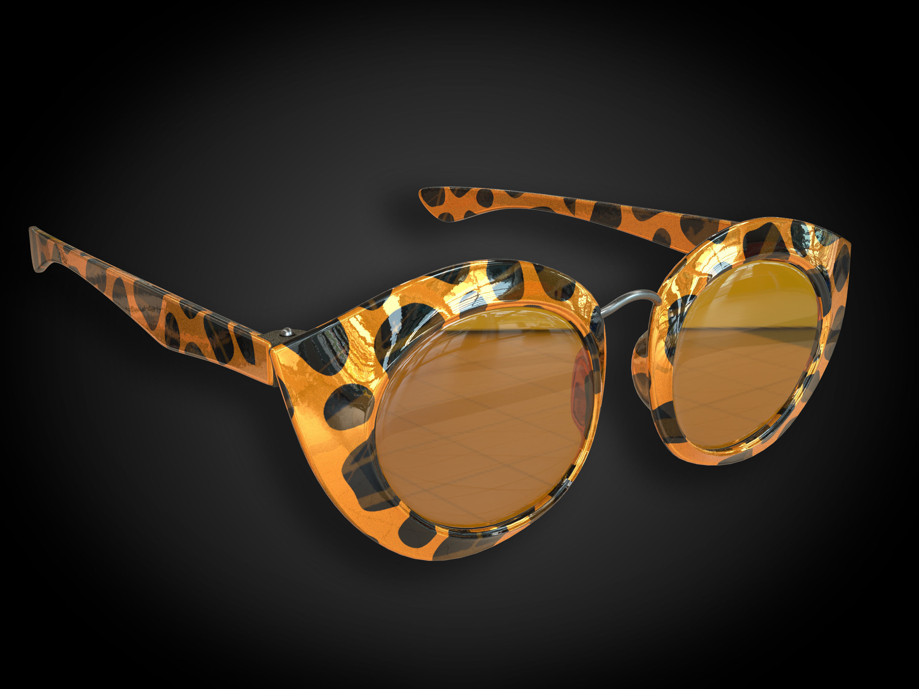 Womens Sunglasses Low-poly 3D model_2