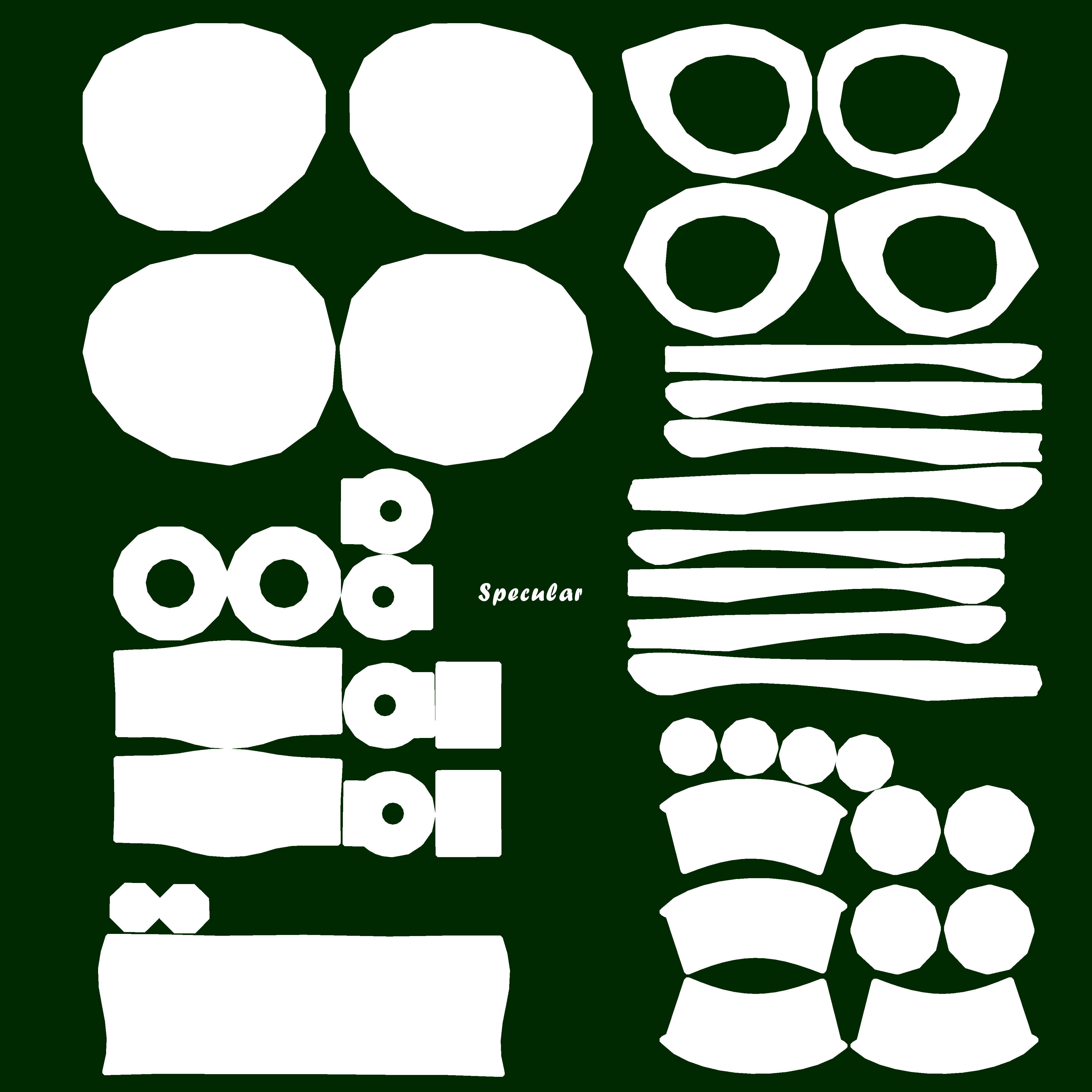 Womens Sunglasses Low-poly 3D model_11