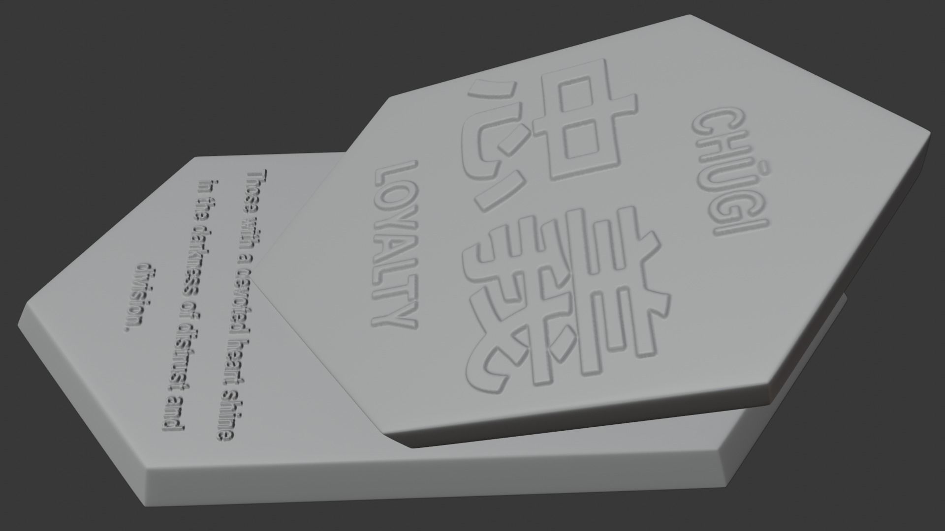 Motivational tablet with message about loylaty 3D print model_4