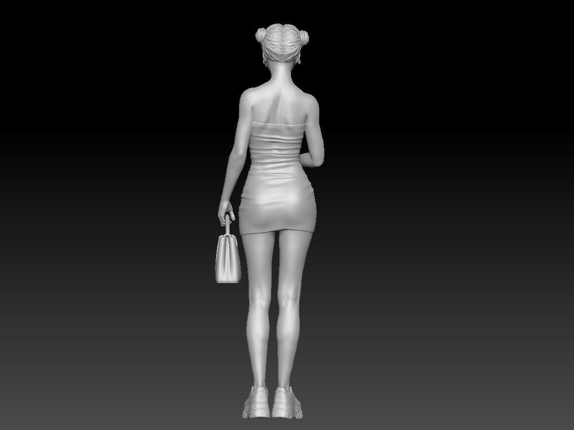 SUMMER GIRL WALKING 3 3D print model_2