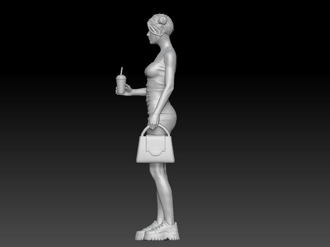 SUMMER GIRL WALKING 3 3D print model_1