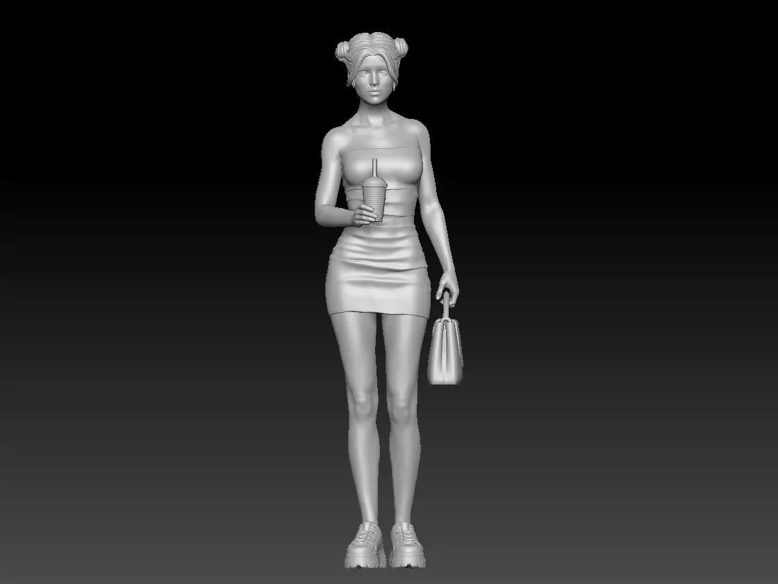 SUMMER GIRL WALKING 3 3D print model_0