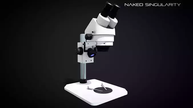 Trinocular Microscope - Laboratory  PBR Low-poly 3D model
