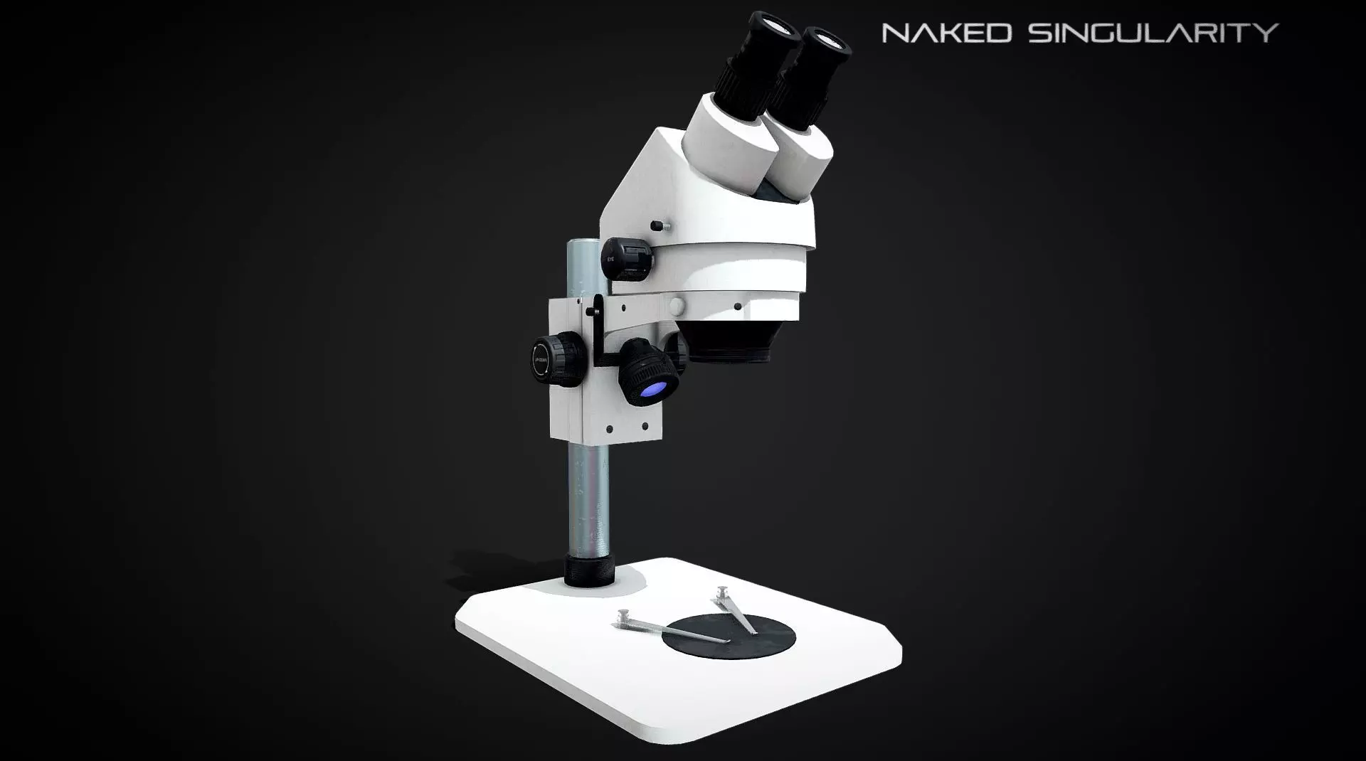 Trinocular Microscope - Laboratory PBR Low-poly 3D model