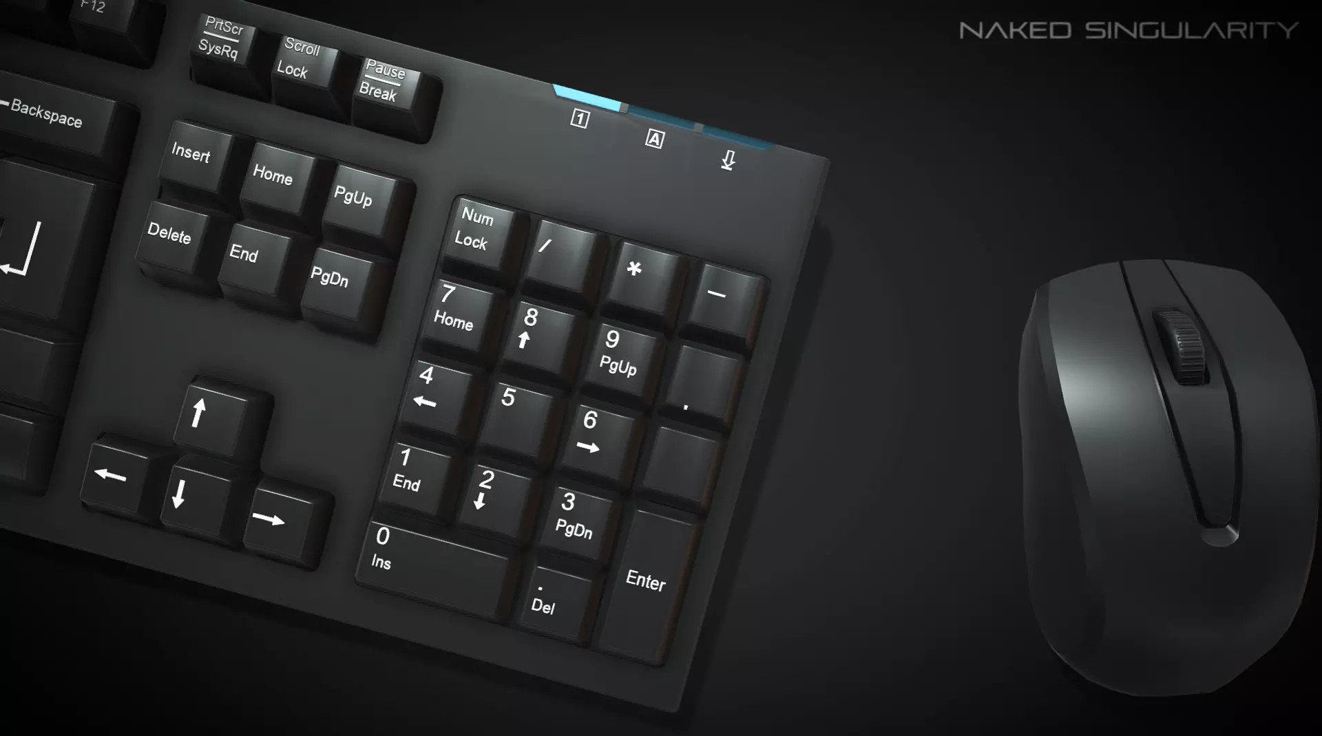 Mouse and Keyboard - Computer electronic Low-poly 3D model_0