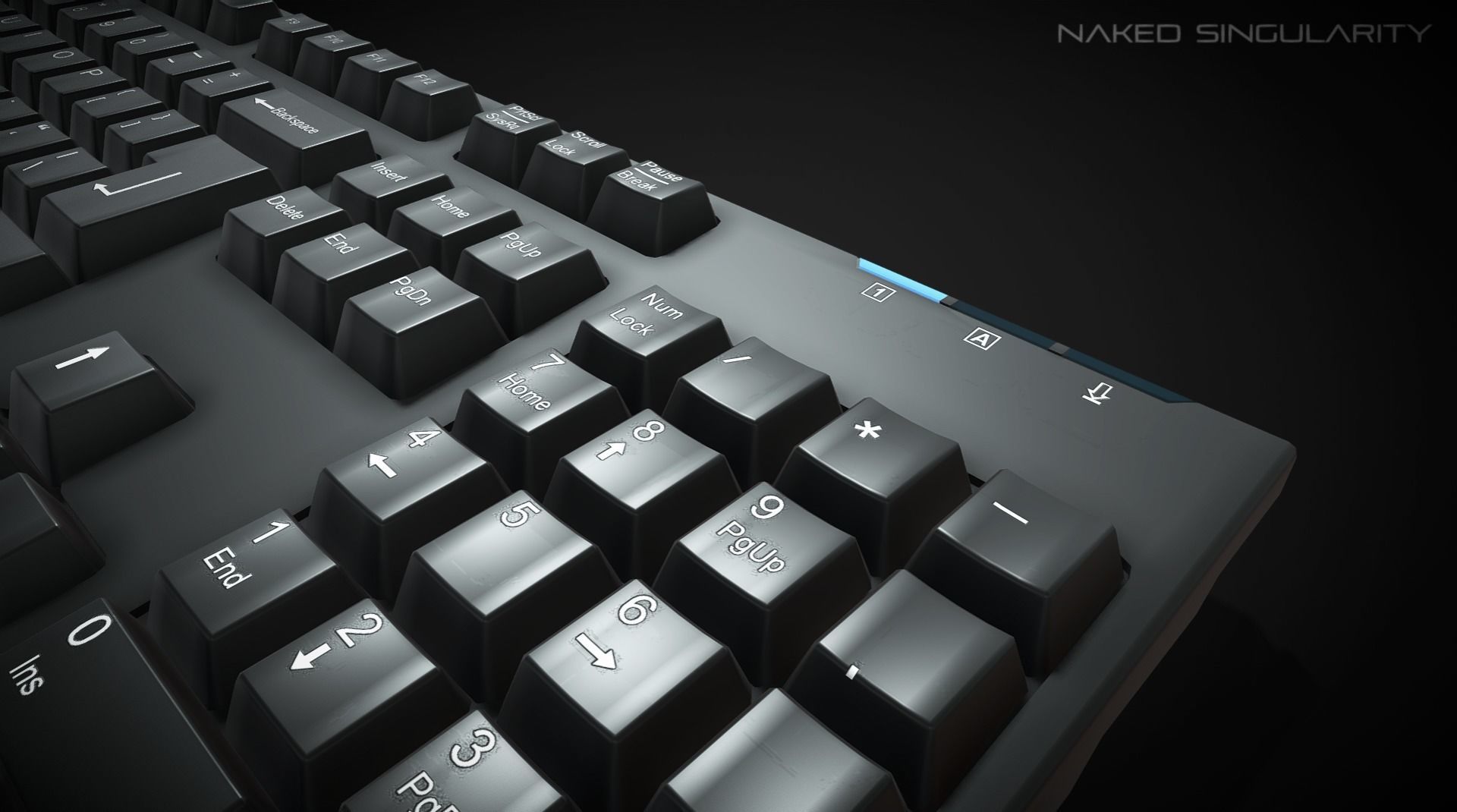 Mouse and Keyboard - Computer electronic Low-poly 3D model_5