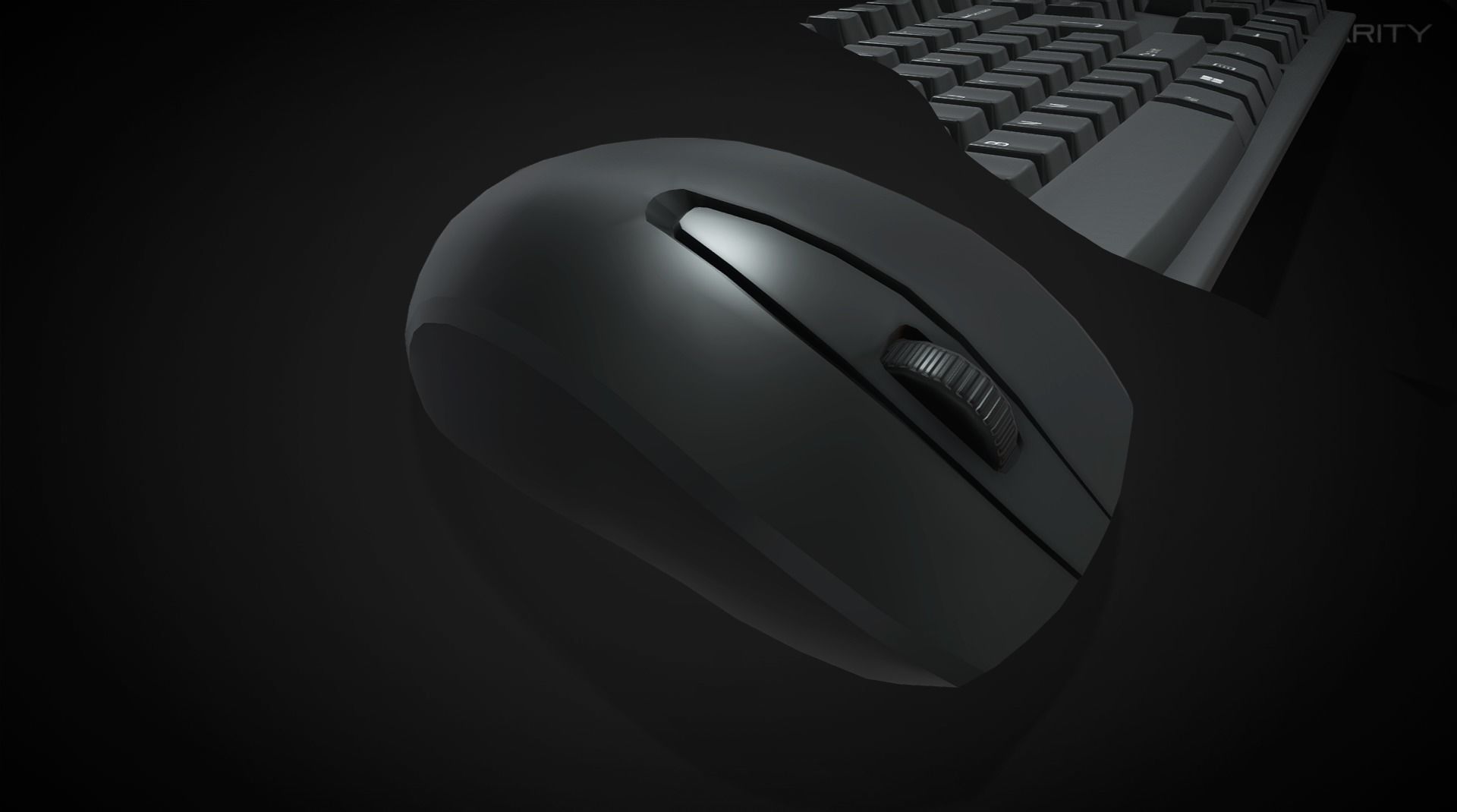 Mouse and Keyboard - Computer electronic Low-poly 3D model_7