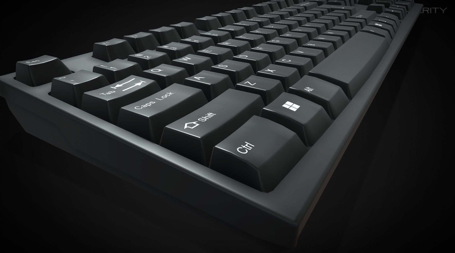Mouse and Keyboard - Computer electronic Low-poly 3D model_6