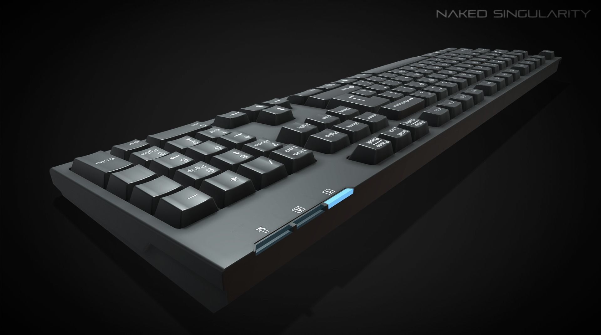 Mouse and Keyboard - Computer electronic Low-poly 3D model_3