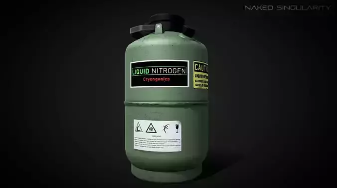 Liquid Nitrogen Tank - Laboratory - PBR - Low 4K Low-poly 3D model