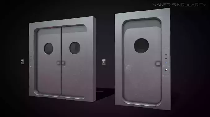 Laboratory Door - Double Single Metal Glass