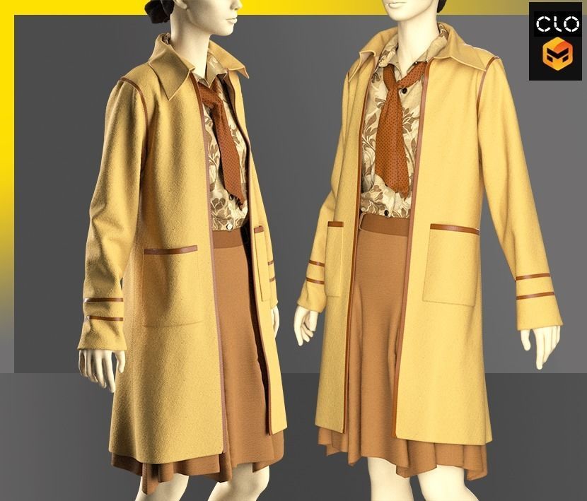 Female Outfit 3D model_2