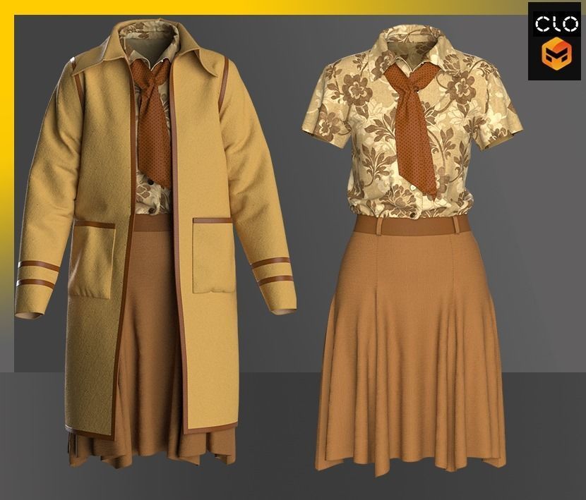 Female Outfit 3D model_10