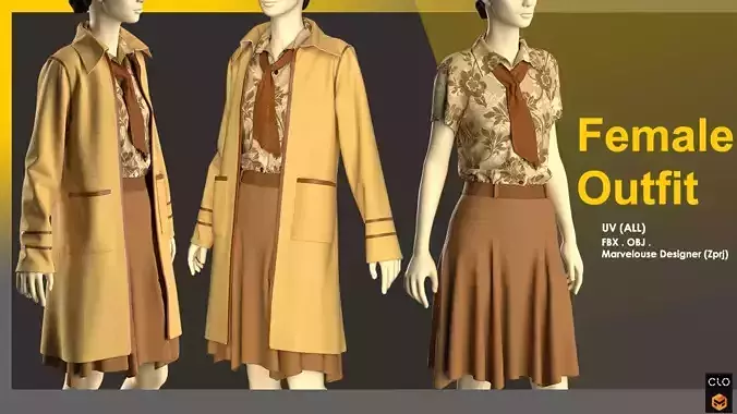 Female Outfit 3D model