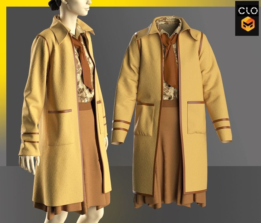 Female Outfit 3D model_7